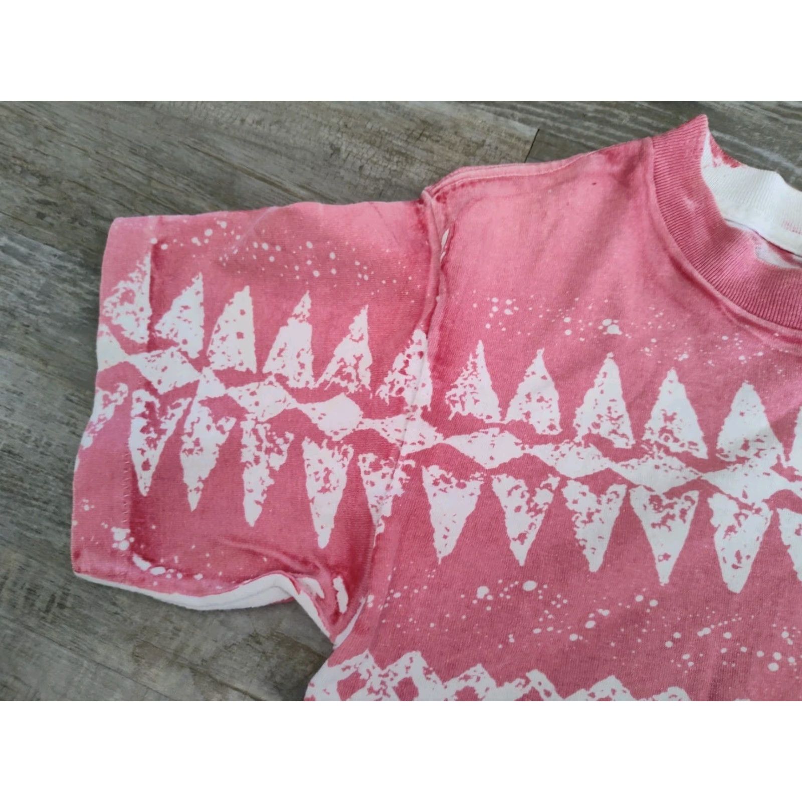 Pinko VINTAGE Tie-Dye Women's Small T-Shirt Crew Neck Geometric USA 80s 90s Summer Spring Fall Size S / US 4 / IT 40 - 6 Thumbnail