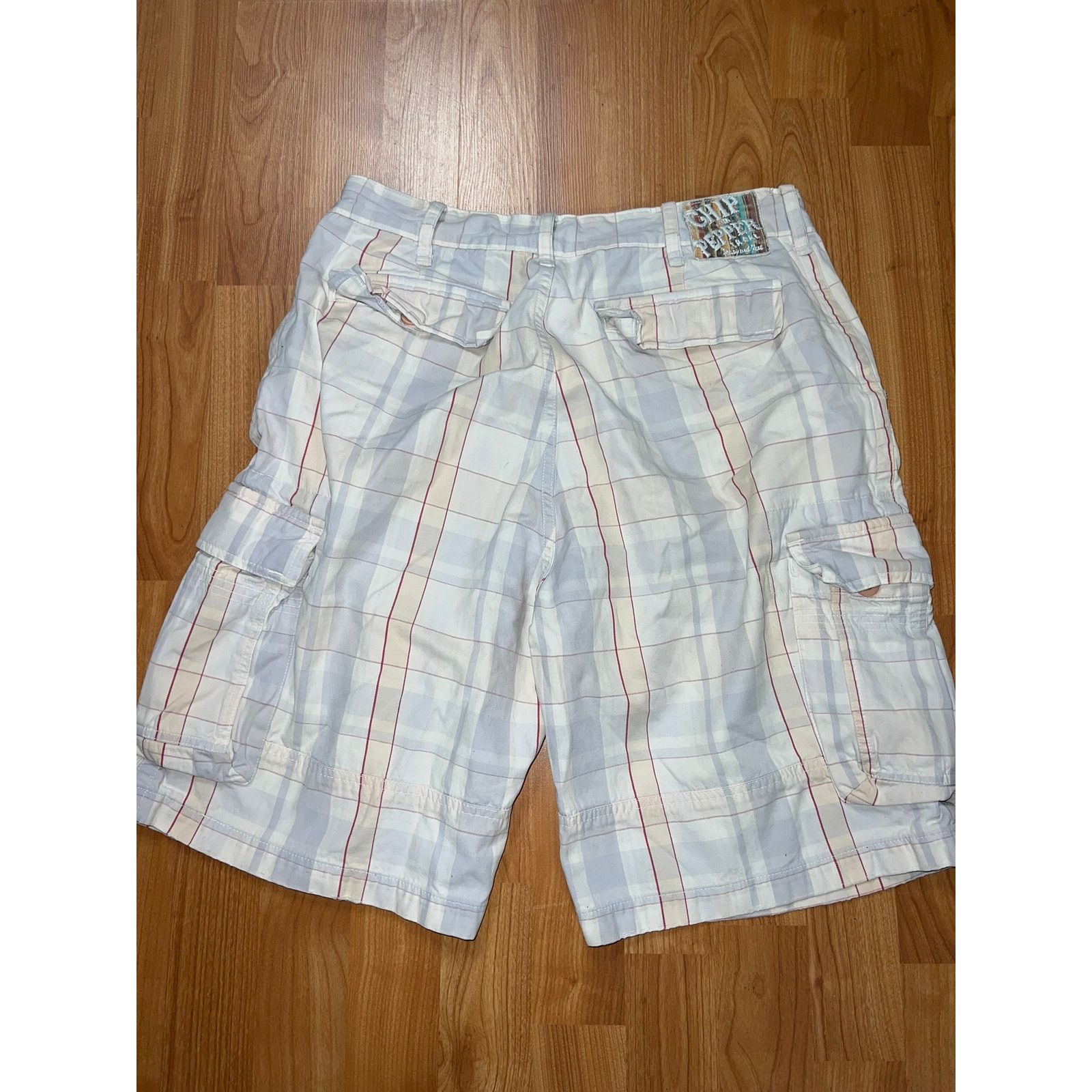 Chip & Pepper Chip and Pepper Cargo Shorts Checkered Striped 32 Small Hole Size US 32 / EU 48 - 9 Thumbnail