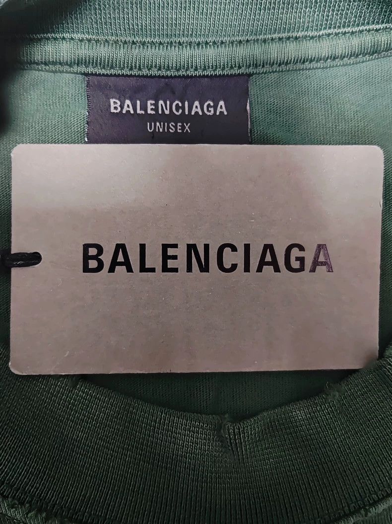 Balenciaga Balenciaga 23 FW Dark Green Tape Used Short Sleeve 2502-Nex Size US L / EU 52-54 / 3 - 4 Thumbnail