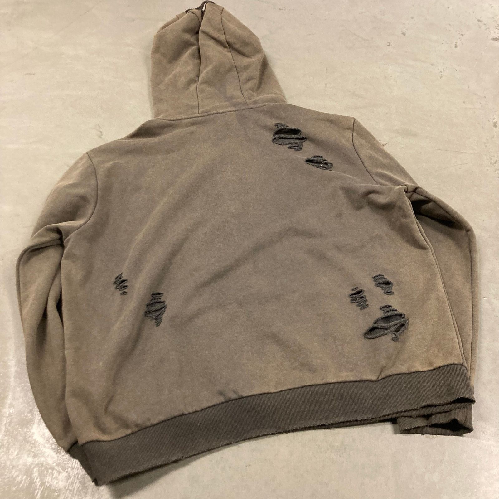 Vintage vintage y2k thrashed brown hoodie Size US L / EU 52-54 / 3 - 2 Thumbnail