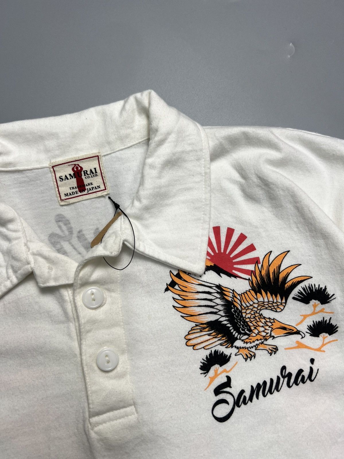 Samurai Jeans × Vintage Vintage Samurai Jeans 'Celluloid Pheonix' Polo Tshirts Size US L / EU 52-54 / 3 - 4 Thumbnail