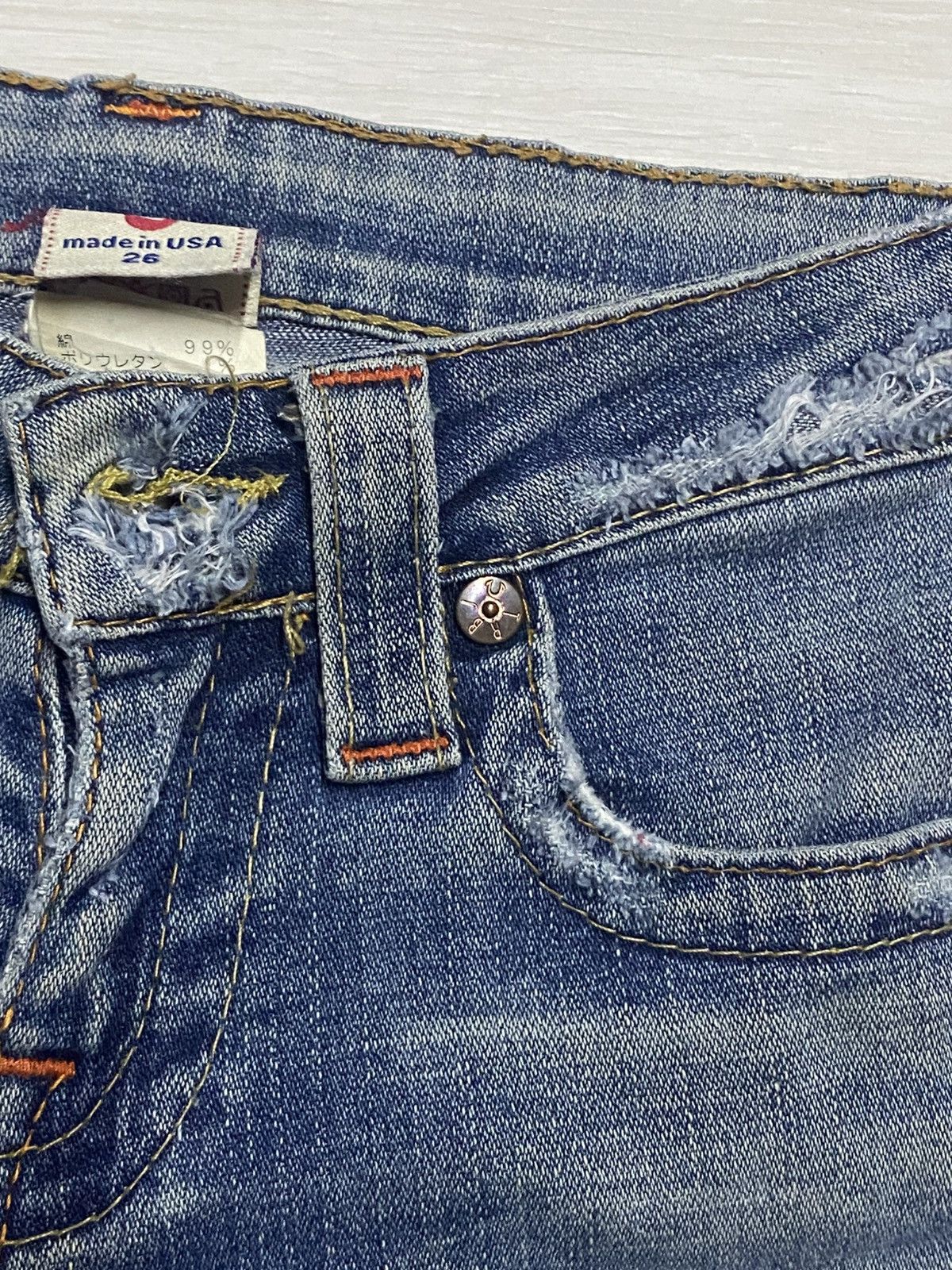 True Religion True Religion Distressed Flare Twist Leg Jeans Size US 28 / EU 44 - 10 Thumbnail