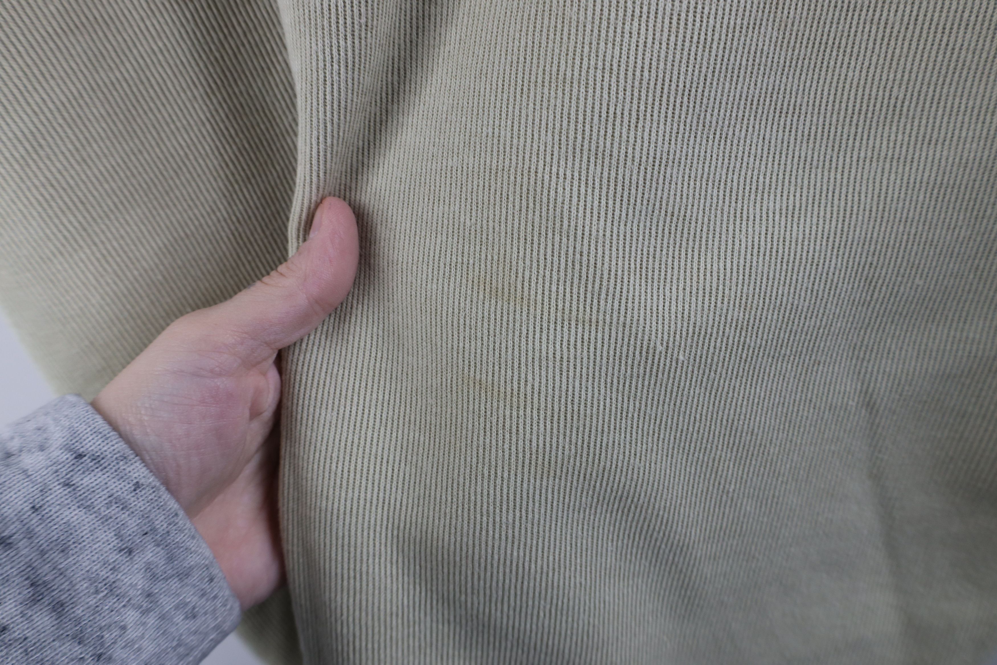 Express × Vintage Vintage 90s Express Thermal Ribbed Knit V-Neck T-Shirt Beige Size L / US 10 / IT 46 - 7 Thumbnail