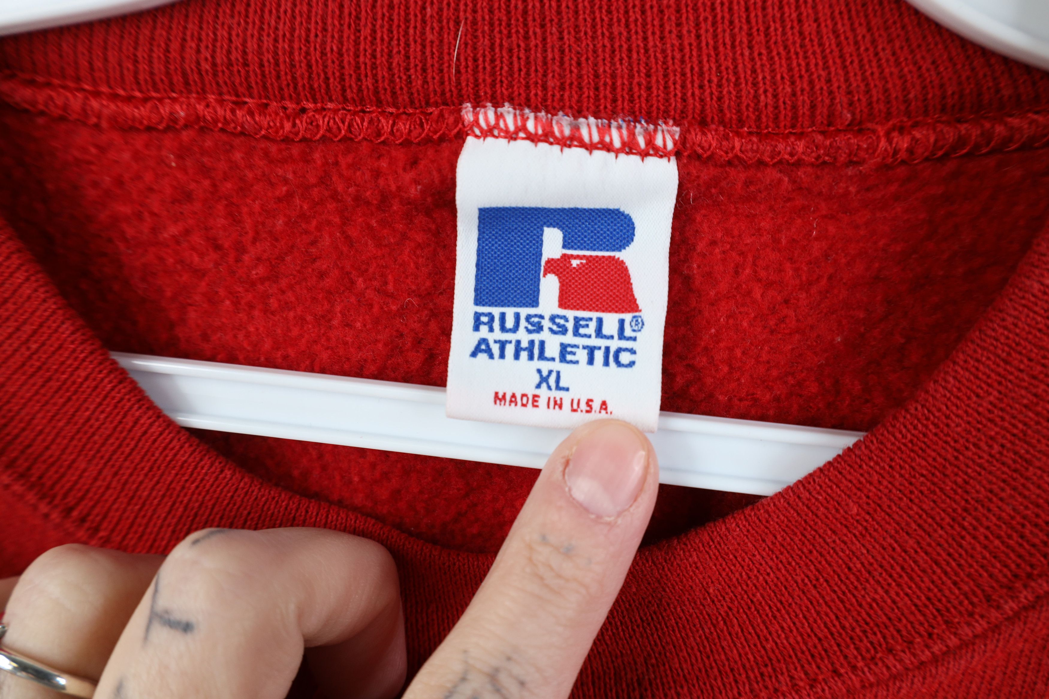 Russell Athletic Vintage 90s Russell Athletic Sports Bar Sweatshirt Red USA Size US XL / EU 56 / 4 - 8 Thumbnail