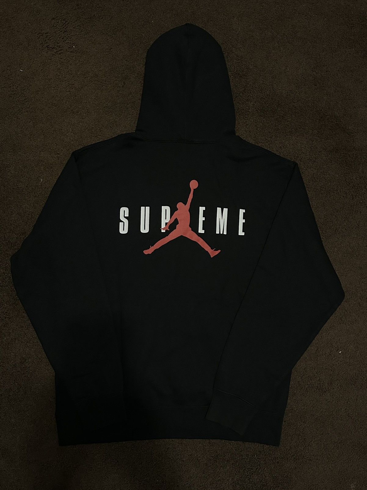 Jordan Brand × Supreme Supreme Jordan Hooded Sweatshirt Black (Size Small) Size US S / EU 44-46 / 1 - 1 Thumbnail