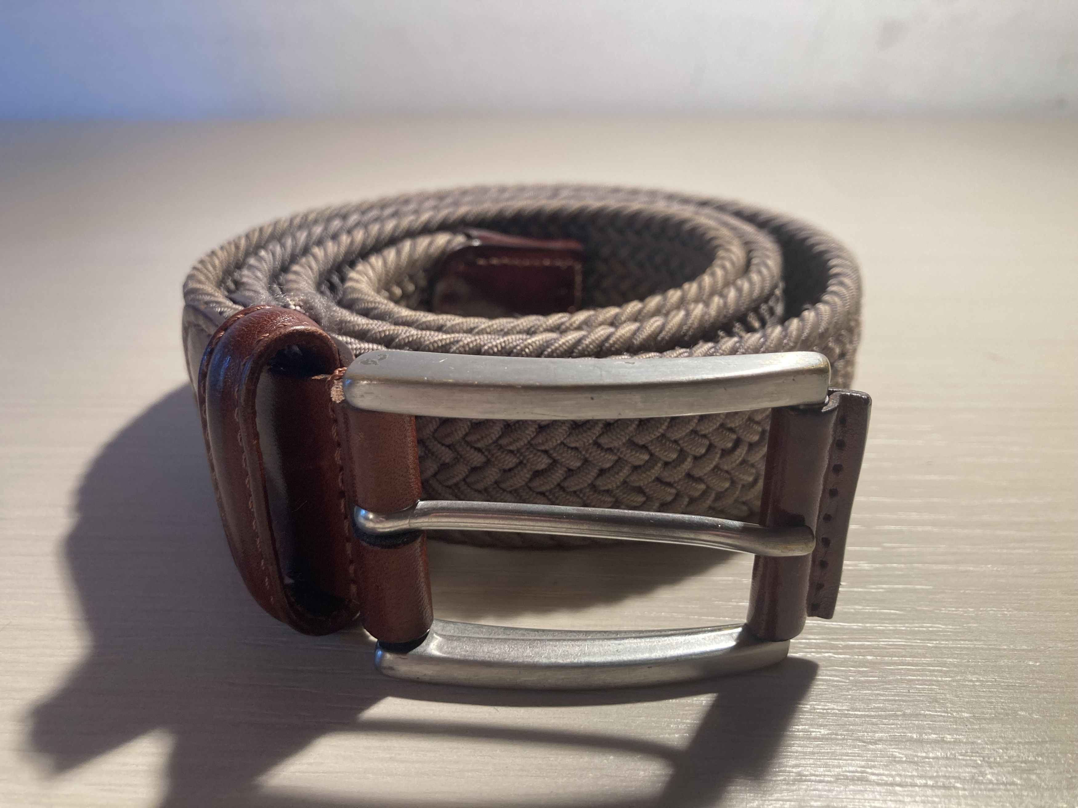 Andersons ANDERSON'S belt in grey nylon and brown leather size 36 Size ONE SIZE - 1 Thumbnail