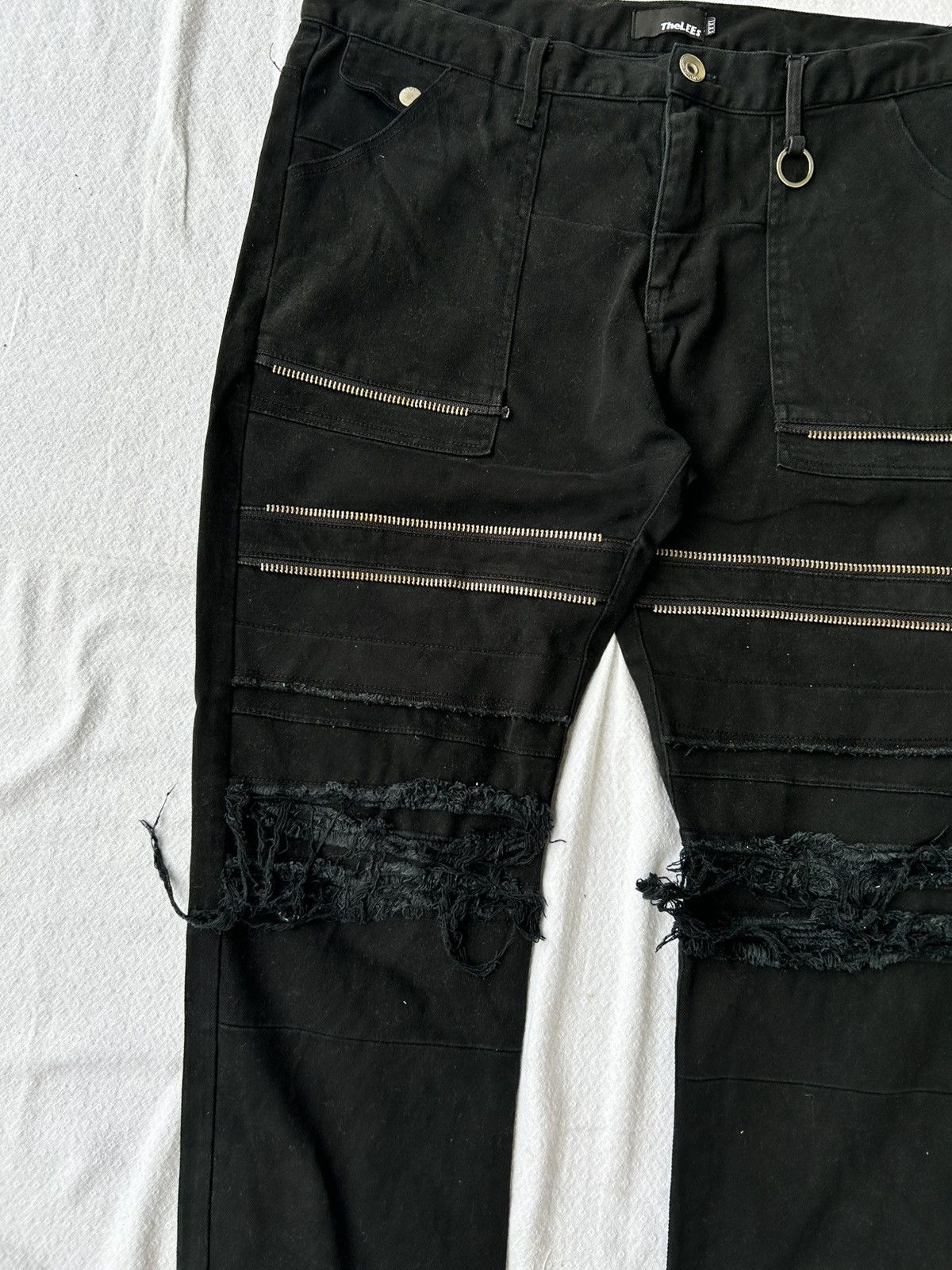 Other Flared jeans multizip thelees black denim Size US 30 / EU 46 - 4 Thumbnail