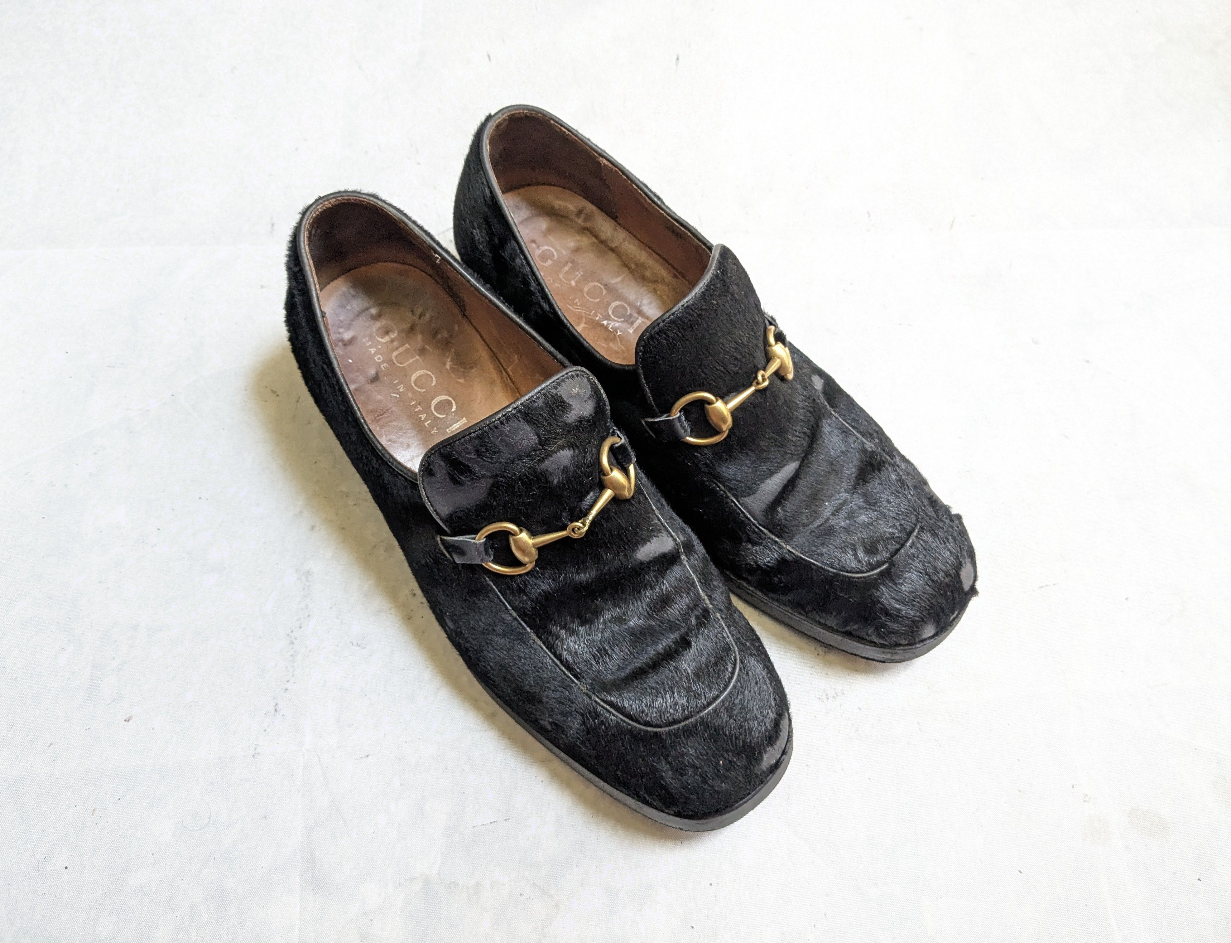 Gucci Gucci Horsebit Loafers Black Pony Hair 9 Heeled Size US 9 / EU 42 - 1 Thumbnail