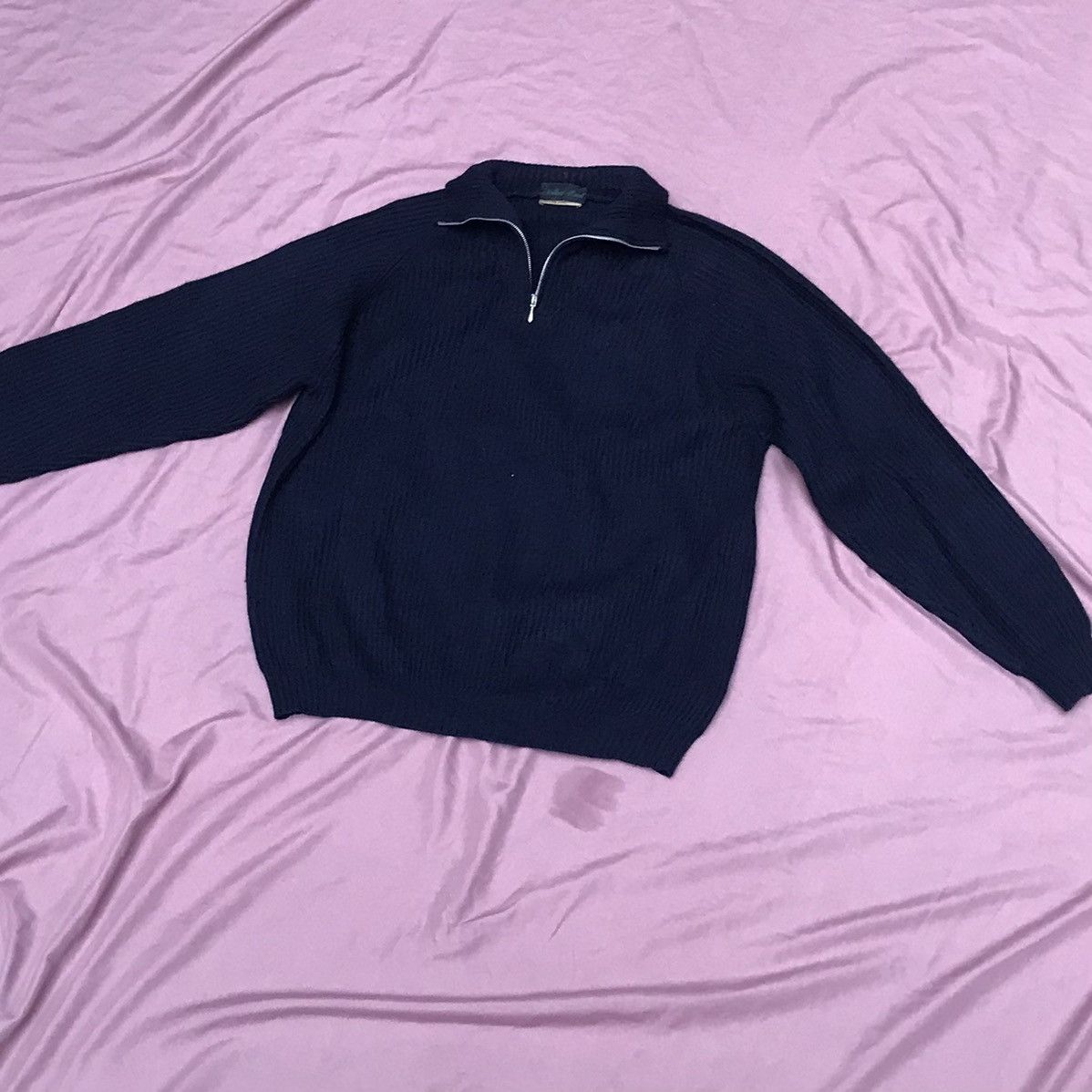 Other PURE SUPER GEELONG QUARTER ZIP, ribbed raglan sleeve jumper Size US XL / EU 56 / 4 - 4 Thumbnail