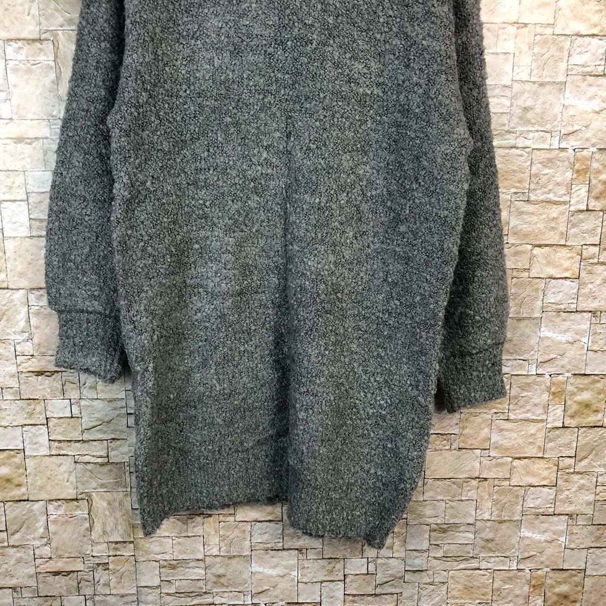GU × Homespun Knitwear × Vintage GU Grey vintage long Knitwear #A1090 Size US S / EU 44-46 / 1 - 6 Thumbnail