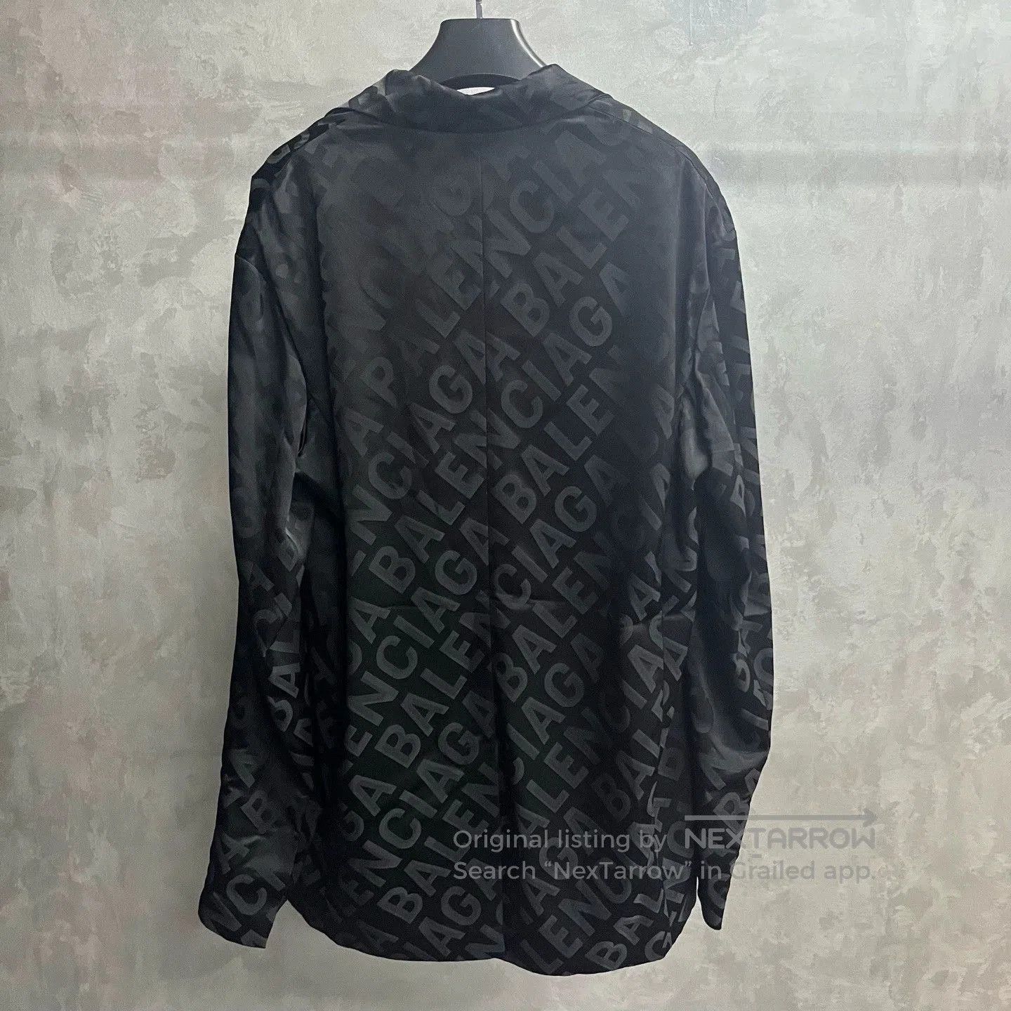 Balenciaga Balenciaga Black Logo Jacquard Loose Jacket. Size US M / EU 48-50 / 2 - 5 Thumbnail