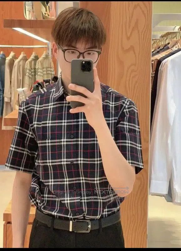 Burberry Burberry Short Sleeve Checkered Cotton Shirt. Size US S / EU 44-46 / 1 - 7 Thumbnail