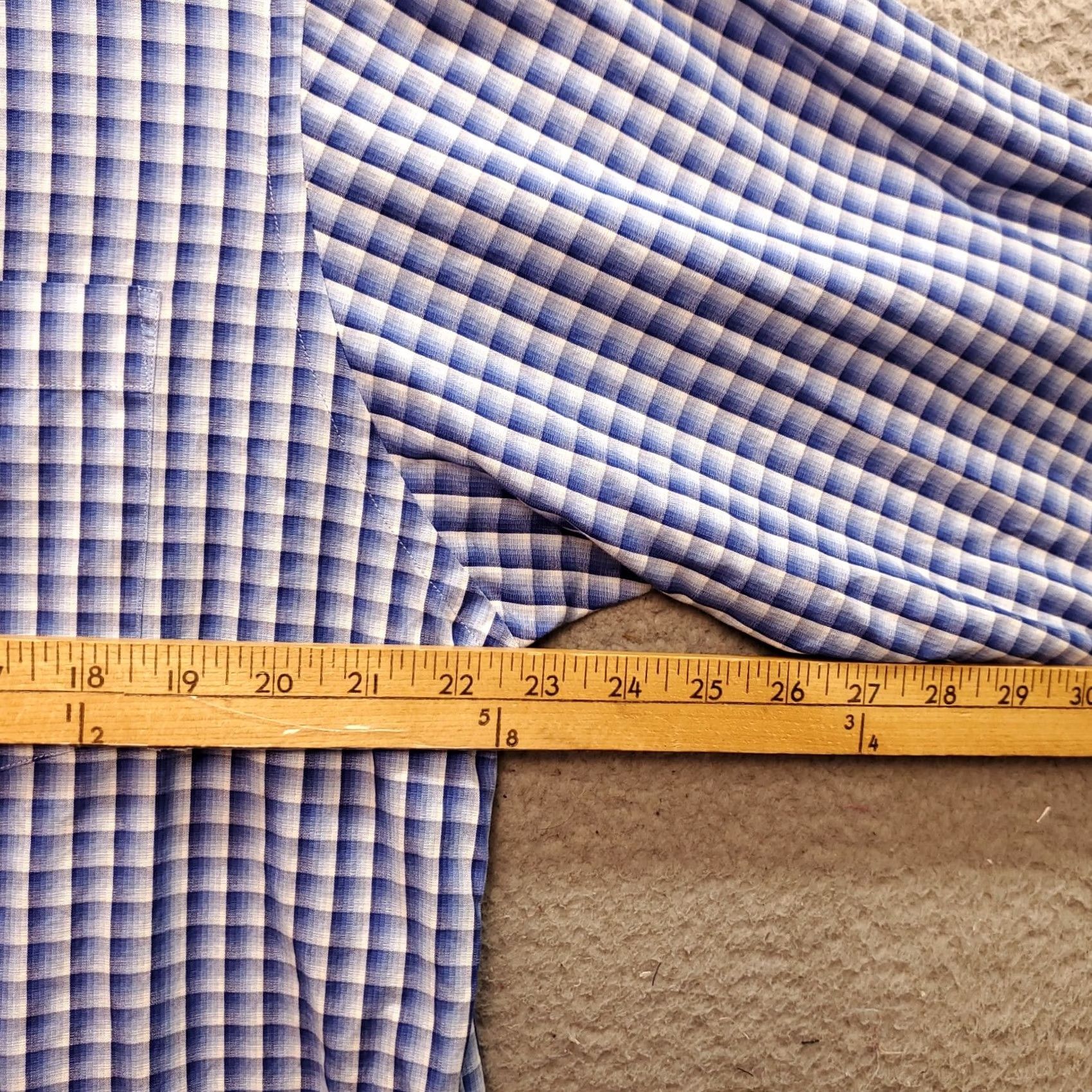 Michael Kors Michael Kors Dress Shirt Mens Large Multicolor Plaid Cotton Collared Button Down Size 42R - 4 Thumbnail