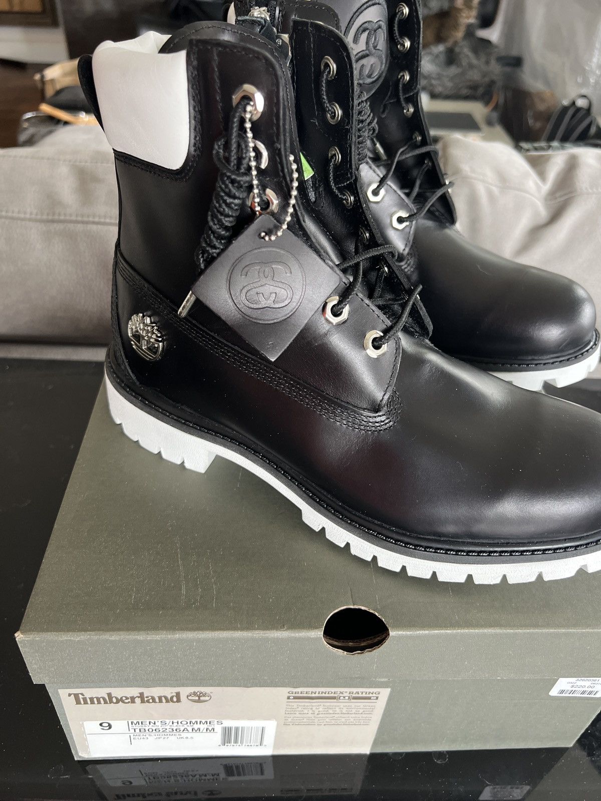 Timberland Stussy Mens Boots 12 Black Suede Side Zip | eBay