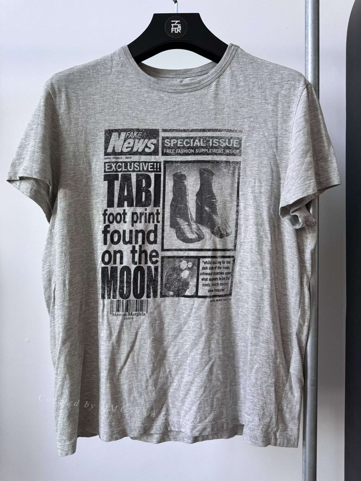Maison Margiela Maison Margiela Tabi Poster Print Gray T-shirt