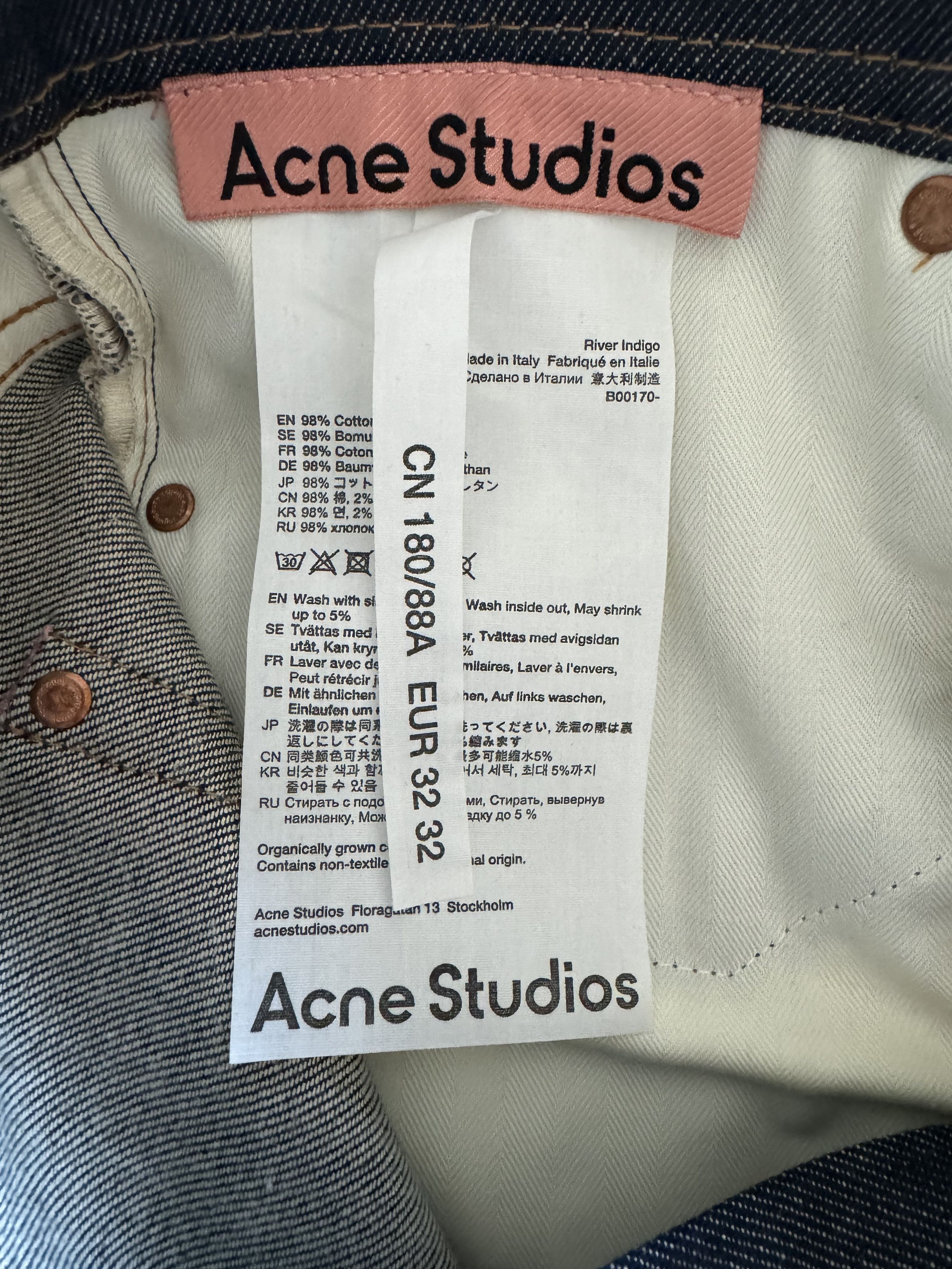 Acne Studios Acne Studios River Indigo Jeans / Size 32 x 32 Size US 32 / EU 48 - 4 Thumbnail