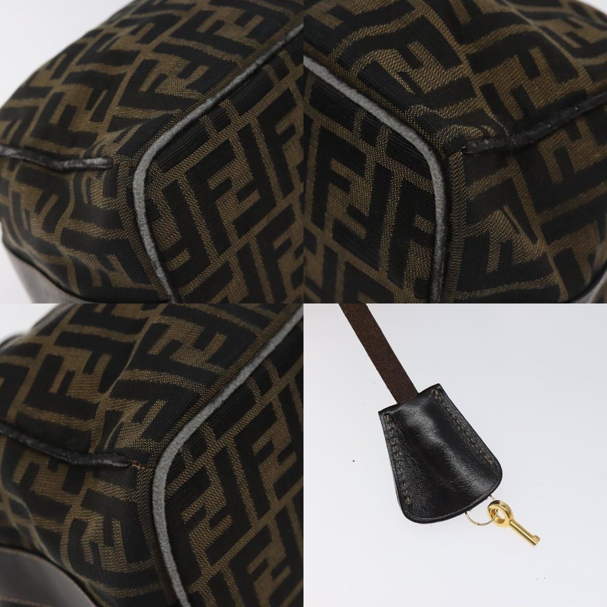 Fendi FENDI Zucca Canvas Hand Bag Black Brown Size ONE SIZE - 10 Thumbnail