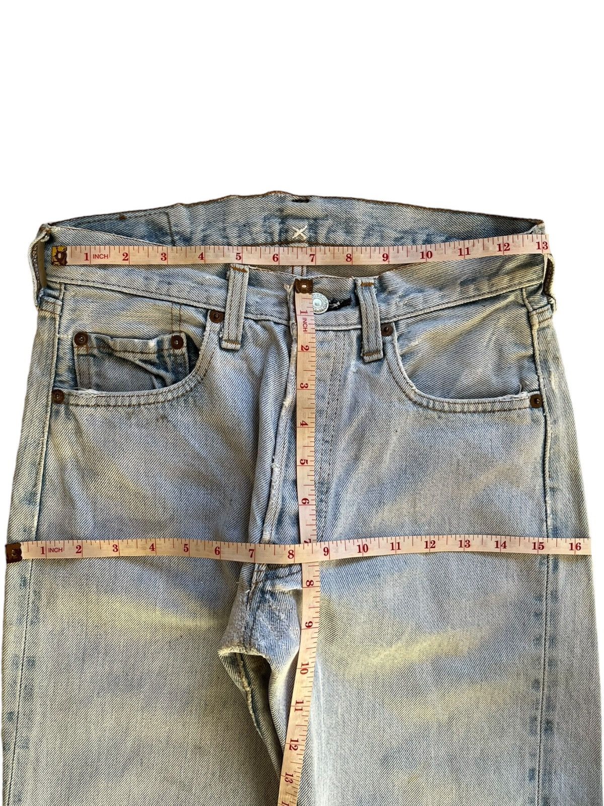 Levi's Vintage 70s Levis 501 Selvedge Bartacks Jeans Button 524 Size US 26 / EU 42 - 12 Thumbnail