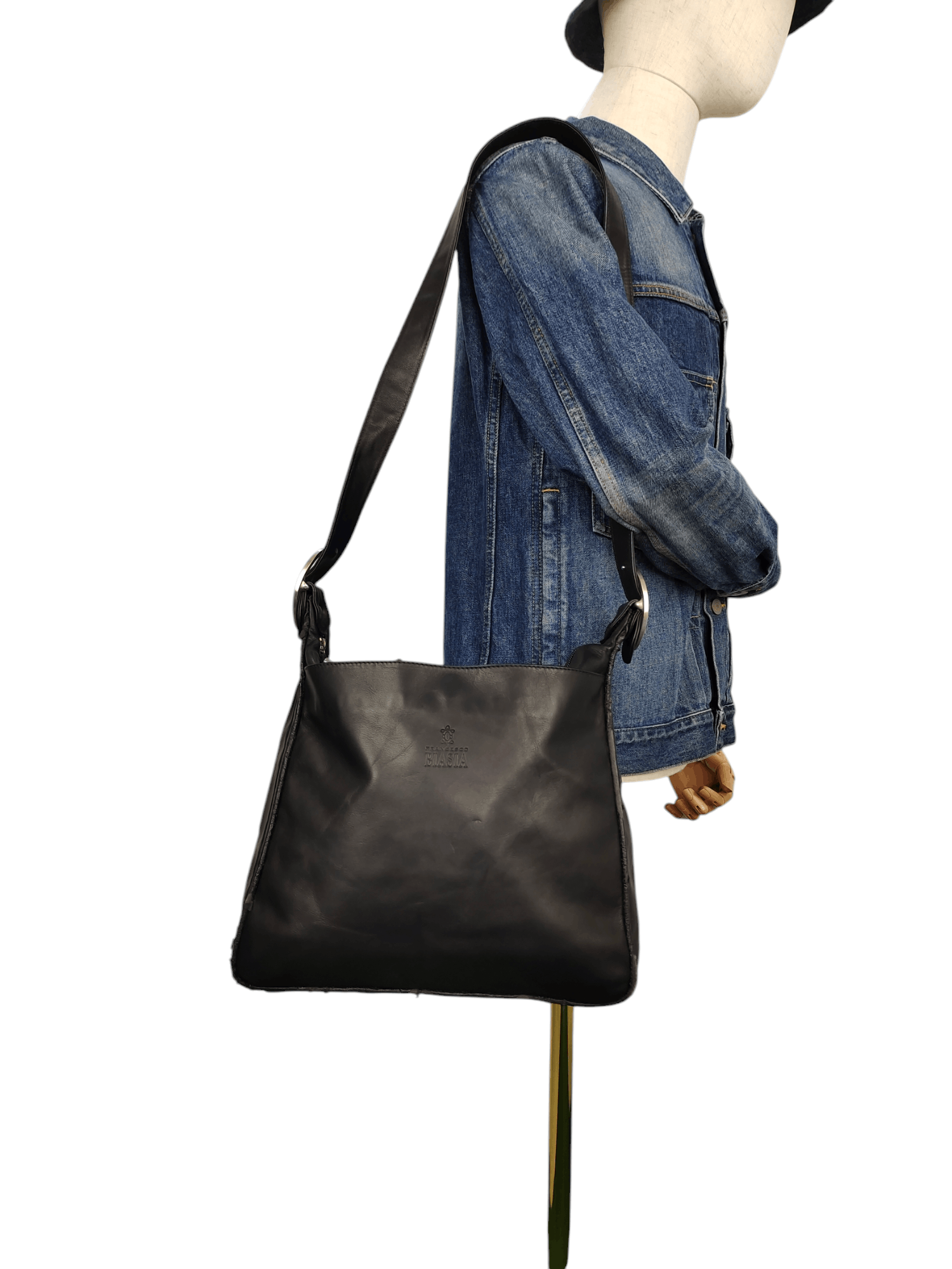 Genuine Leather Vintage Francesco Biasia Italy Patina Leather Shoulder Bag Size ONE SIZE - 1 Thumbnail