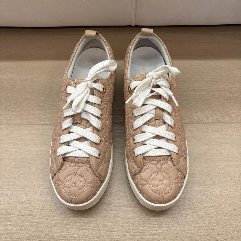 Louis Vuitton Louis Vuitton Pink Embroidered Low-top Sneakers - Size US 6.5 / EU 39-40 - 2 Thumbnail