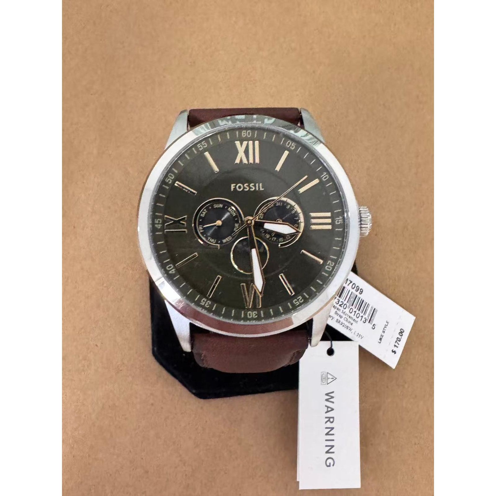 Fossil Fossil BQM7099 Flynn Brown Leather Watch 48mm Size ONE SIZE - 1 Thumbnail