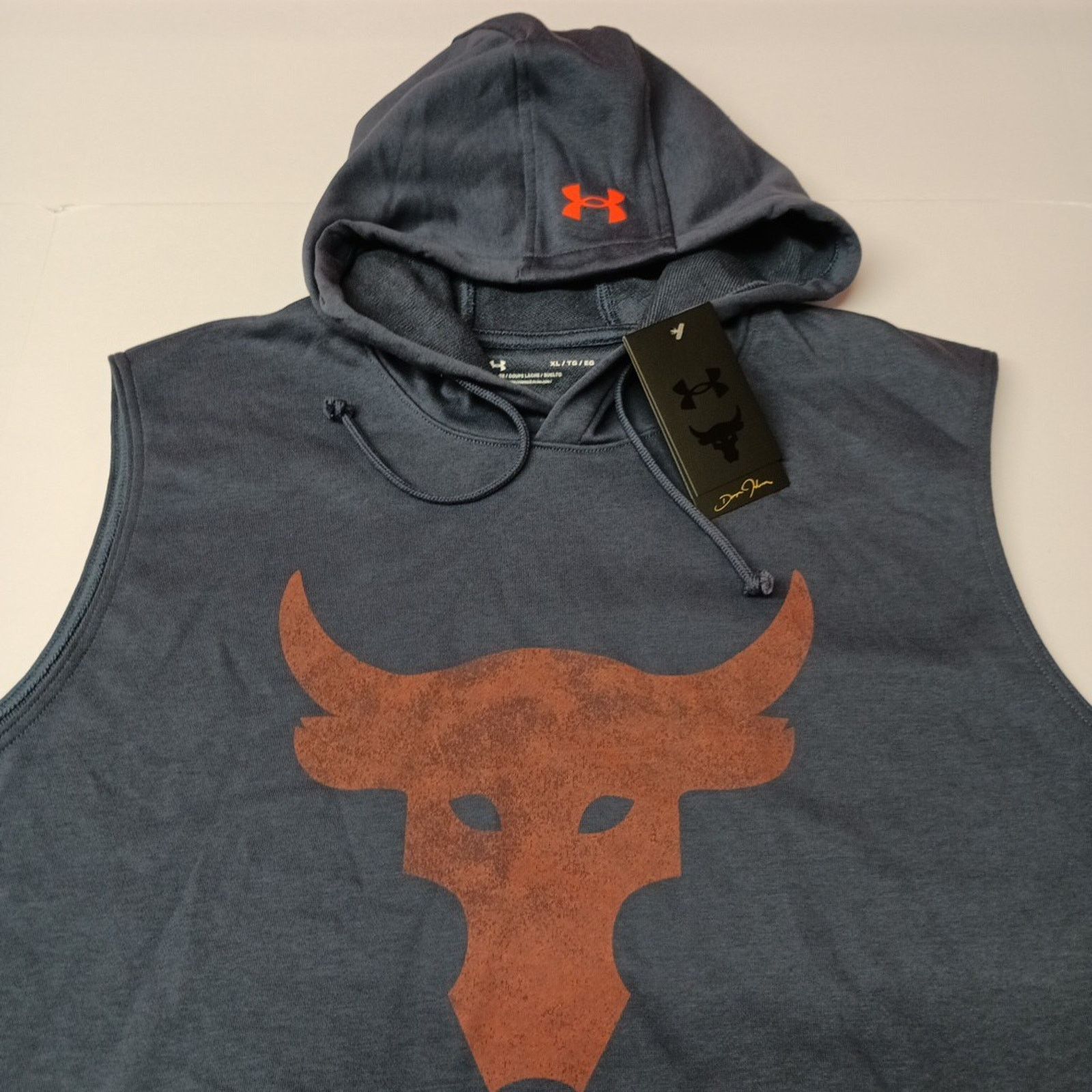 Under Armour Under Armour Project Rock Men Size XL Sleeveless Blue Hoodie Size US XL / EU 56 / 4 - 3 Thumbnail