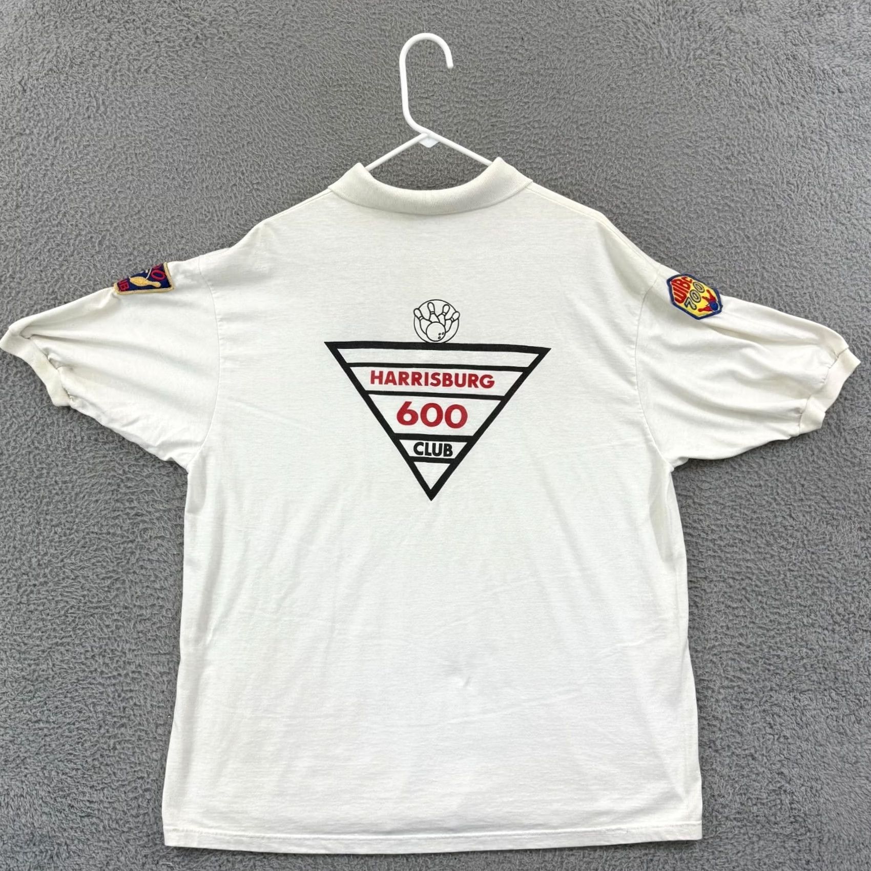 Jerzees VINTAGE Bowling Shirt Mens XL White Short Sleeve Polo Sport 90s Button Pullover Size US XL / EU 56 / 4 - 6 Thumbnail