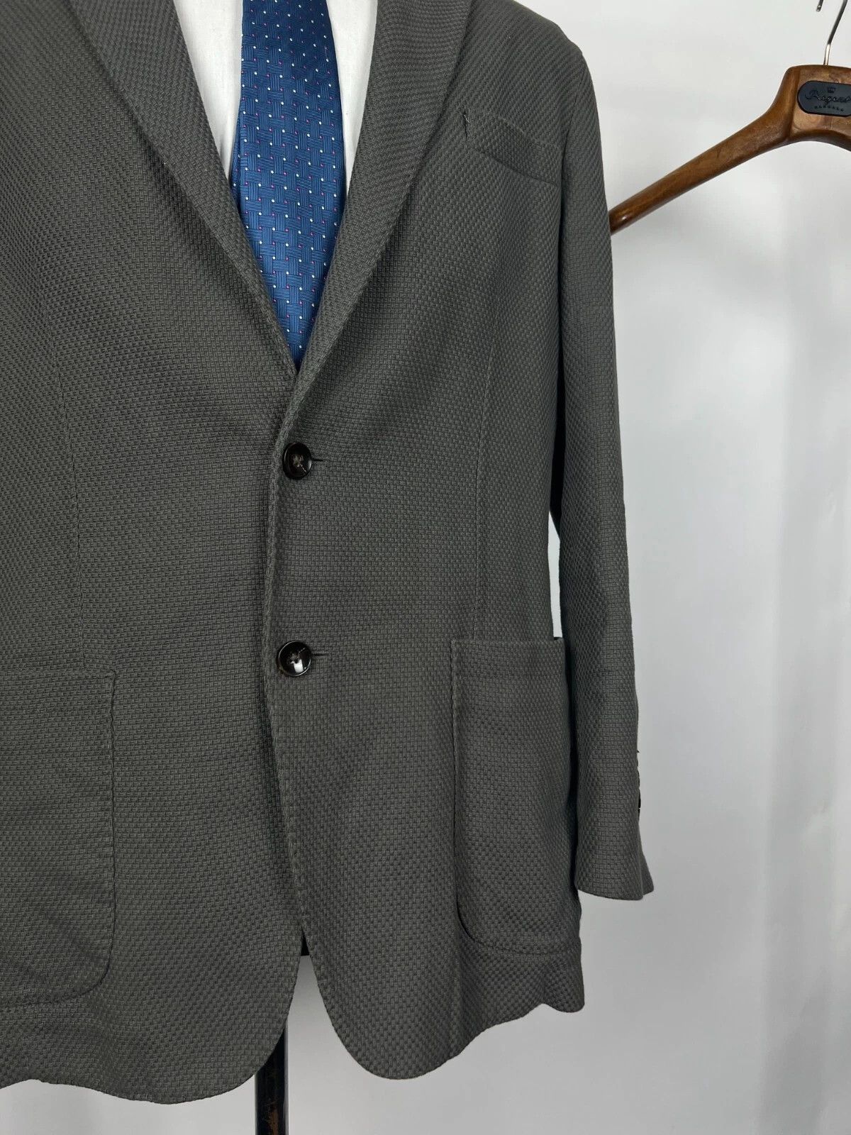 Brooks Brothers Brooks Brothers Milano Fit Half-Lined Knit Cotton Blazer Size 46R - 4 Thumbnail