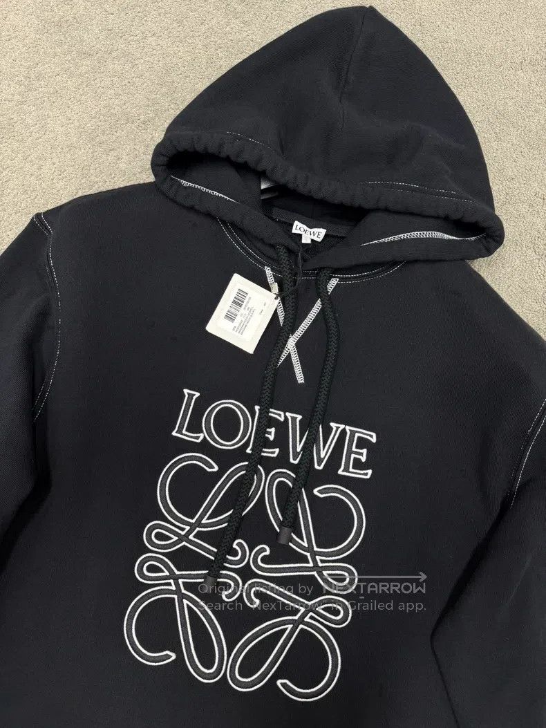 Loewe Loewe Classic Lettering Embroidered Hoodie Size US L / EU 52-54 / 3 - 2 Thumbnail