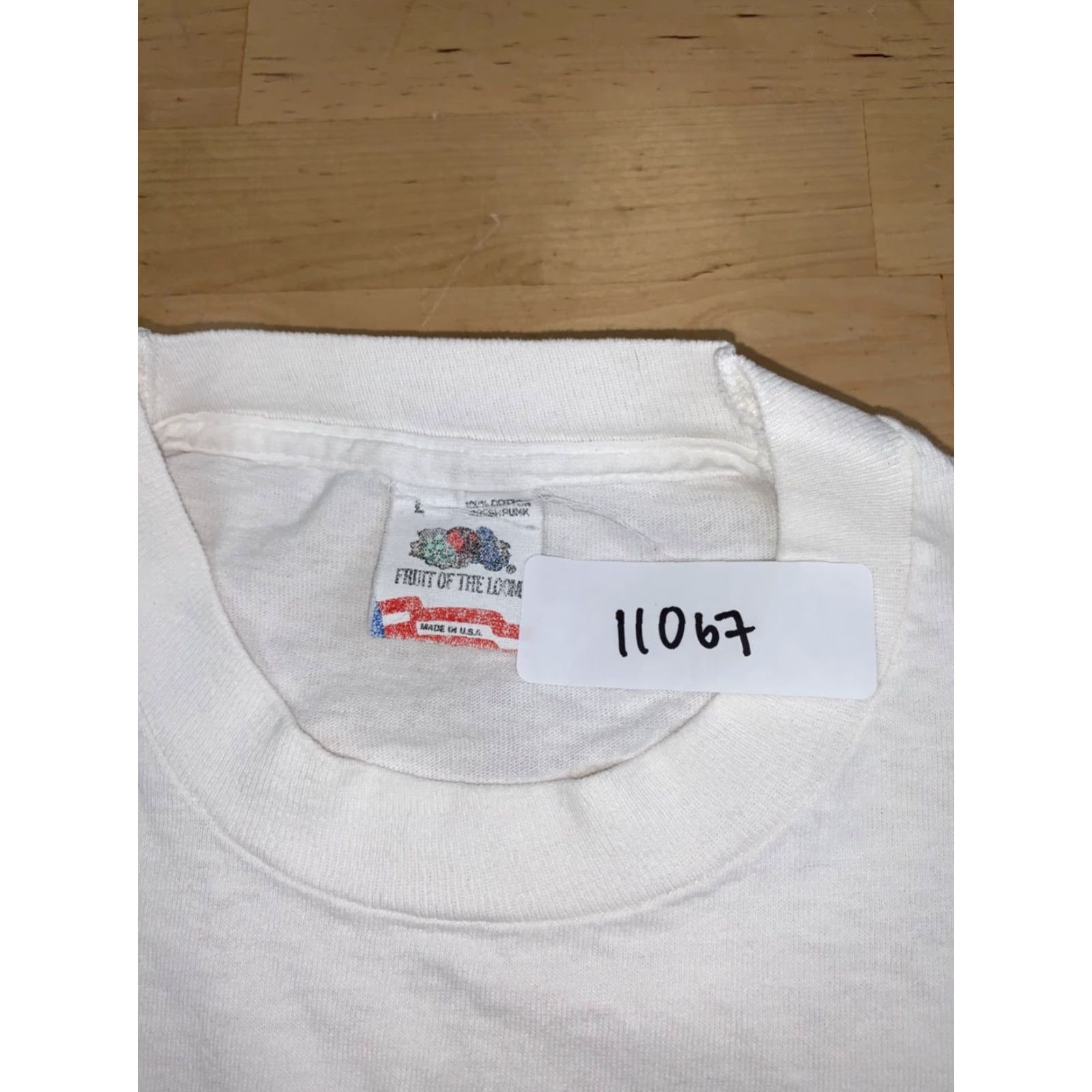 Fruit Of The Loom VINTAGE Texas Lone Star State T Shirt Mens L White Crew Neck Flag Graphic Print 11067 Size US L / EU 52-54 / 3 - 2 Thumbnail