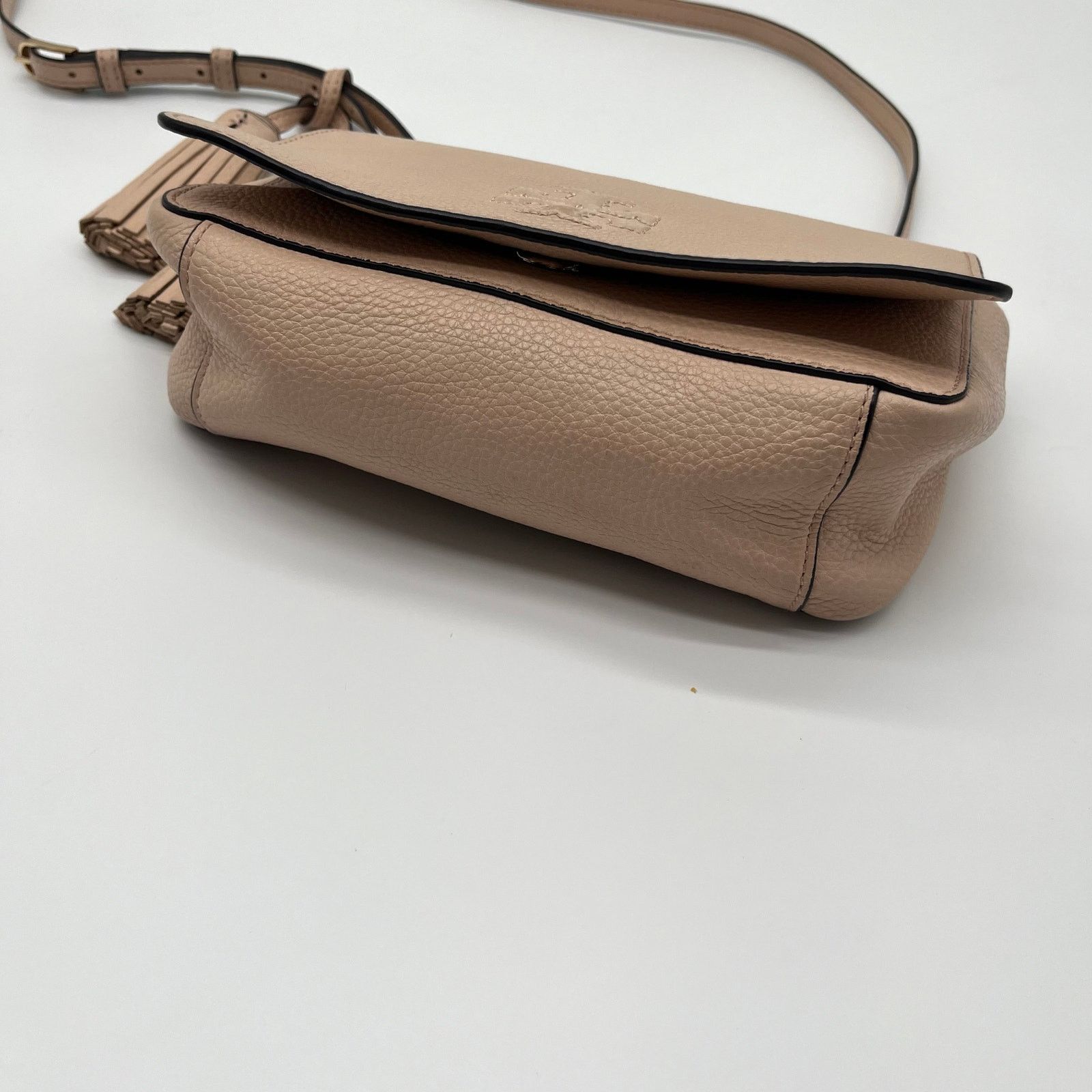 Tory Burch TORY BURCH Leather Thea Crossbody Bag, Beige Light Pink Size ONE SIZE - 6 Thumbnail