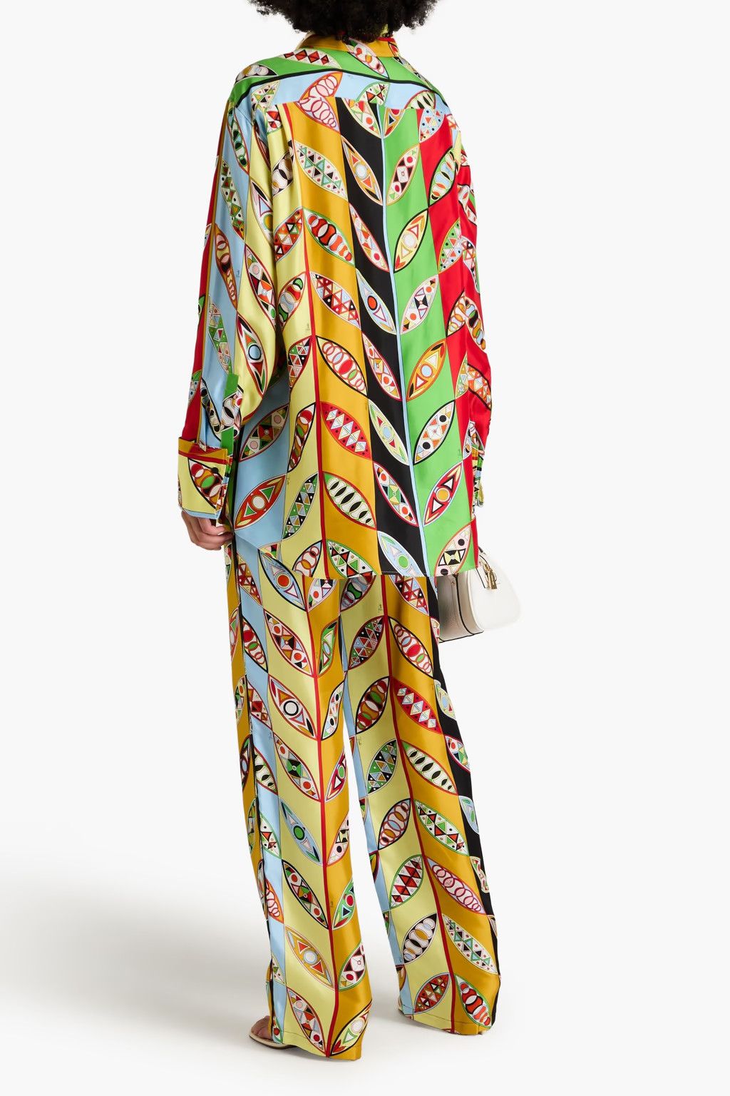 Emilio Pucci o1mle1224 Girandole Print Button-Ups Shirt in Multicolor Size M / US 6-8 / IT 42-44 - 3 Thumbnail