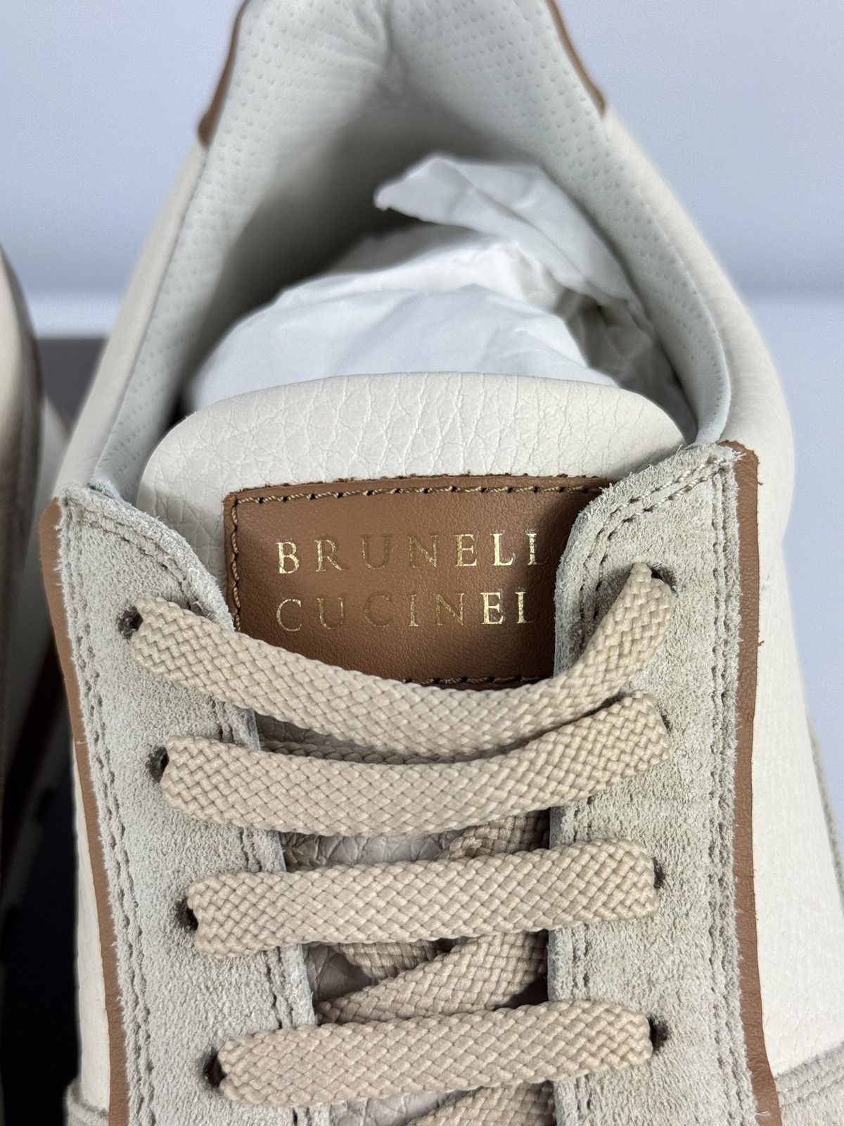 Brunello Cucinelli PANELLED LEATHER SNEAKERS Size US 10 / EU 43 - 6 Thumbnail