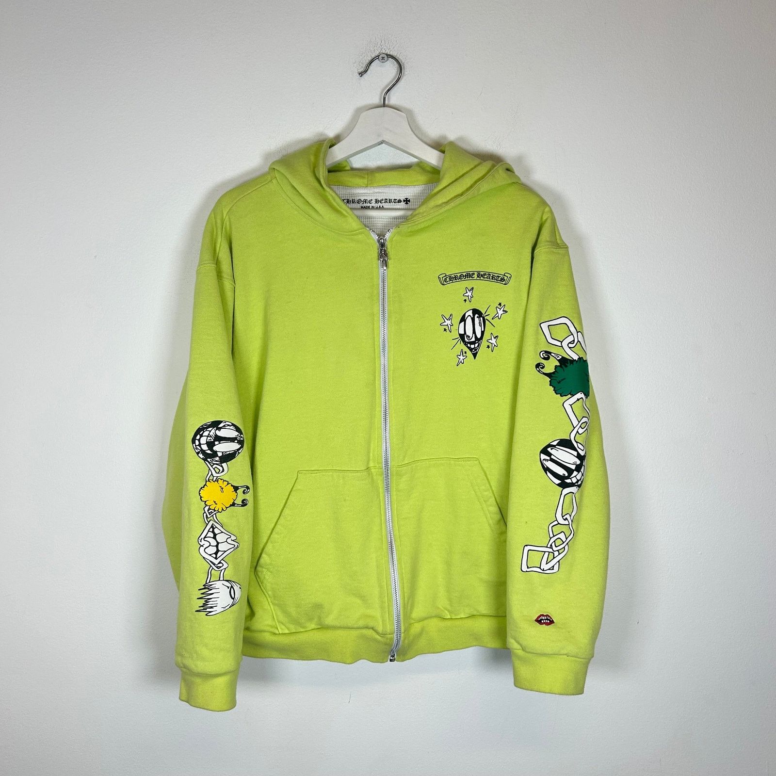 Chrome Hearts Chrome Hearts Matty Boy Yellow Link Zip Up Hoodie