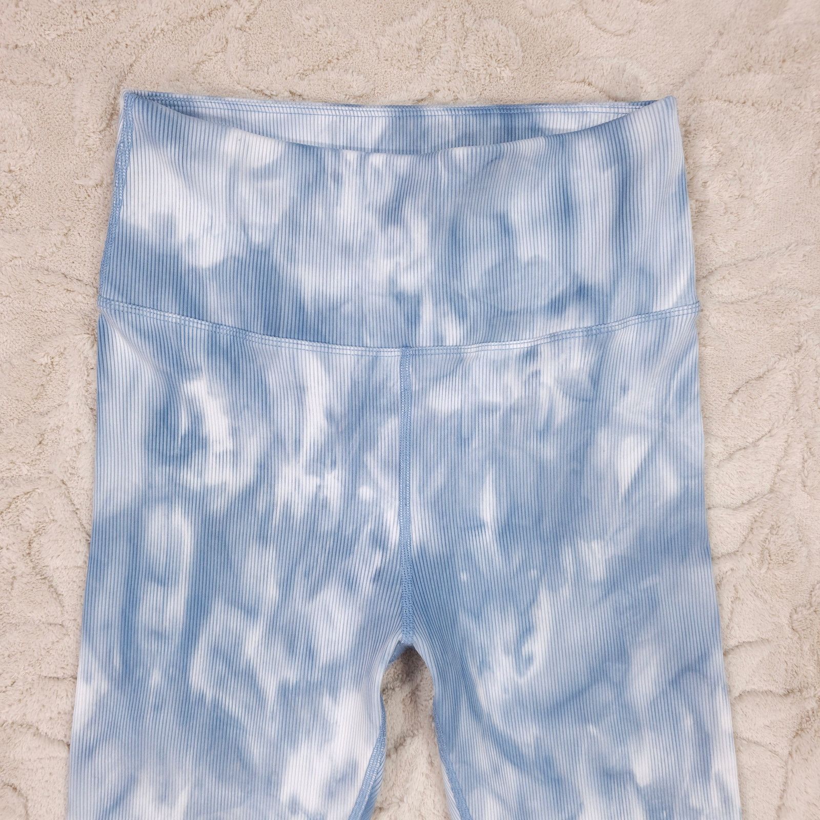 Other Carbon38 Tie Dye Ribbed 7/8 Legging French Navy/White Large Size 34" / US 12 / IT 48 - 3 Thumbnail