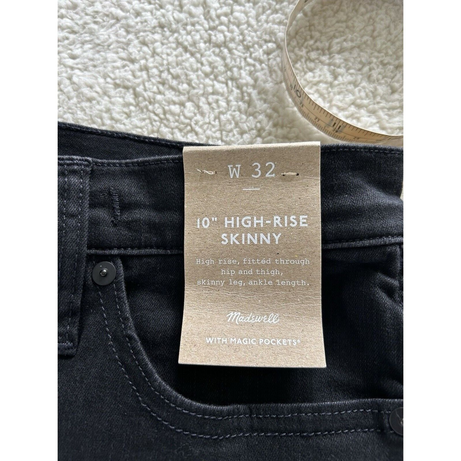 Madewell10 High-Rise Skinny Jeans in Black Frost Women Size