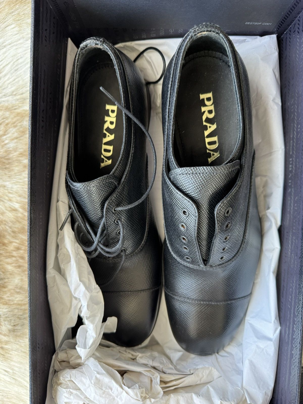 Prada Prada Saffiano Leather Shoes Size US 7 / EU 40 - 4 Thumbnail