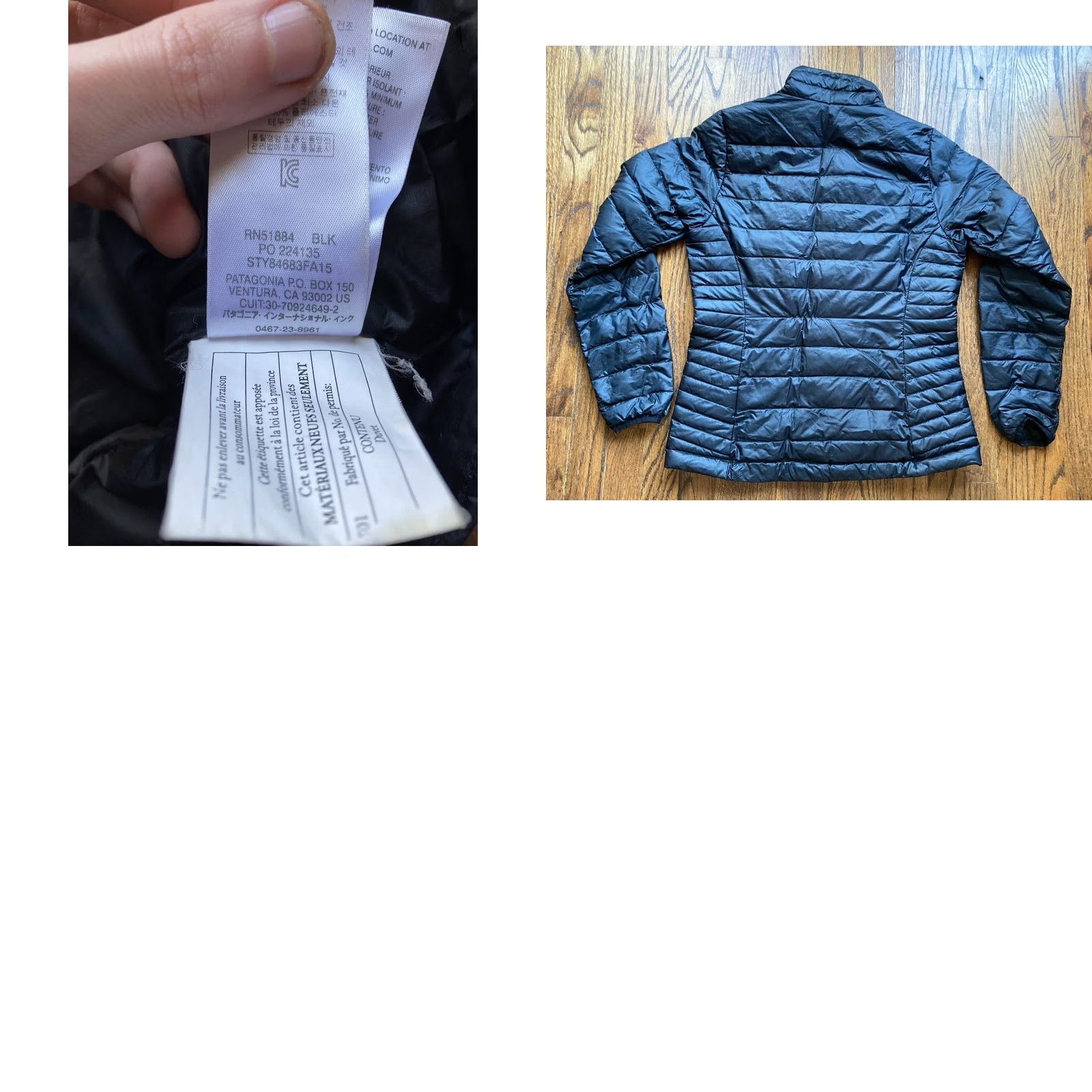 Patagonia Patagonia Down Sweater Womens Small Black Puffer Jacket Full Zip 84683 Size S / US 4 / IT 40 - 9 Thumbnail