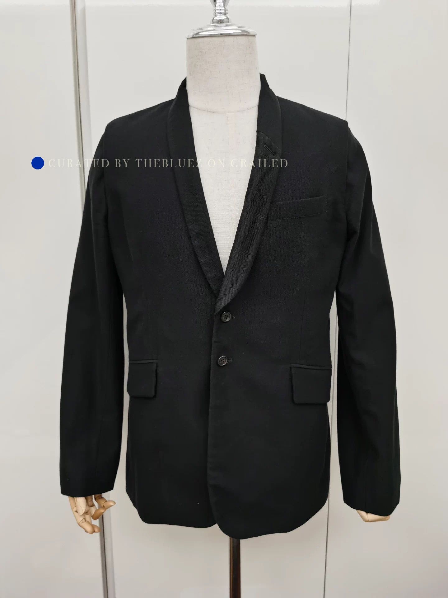 Ann Demeulemeester Elegant Black Notch Lapel Blazer Size US M / EU 48-50 / 2 - 1 Thumbnail
