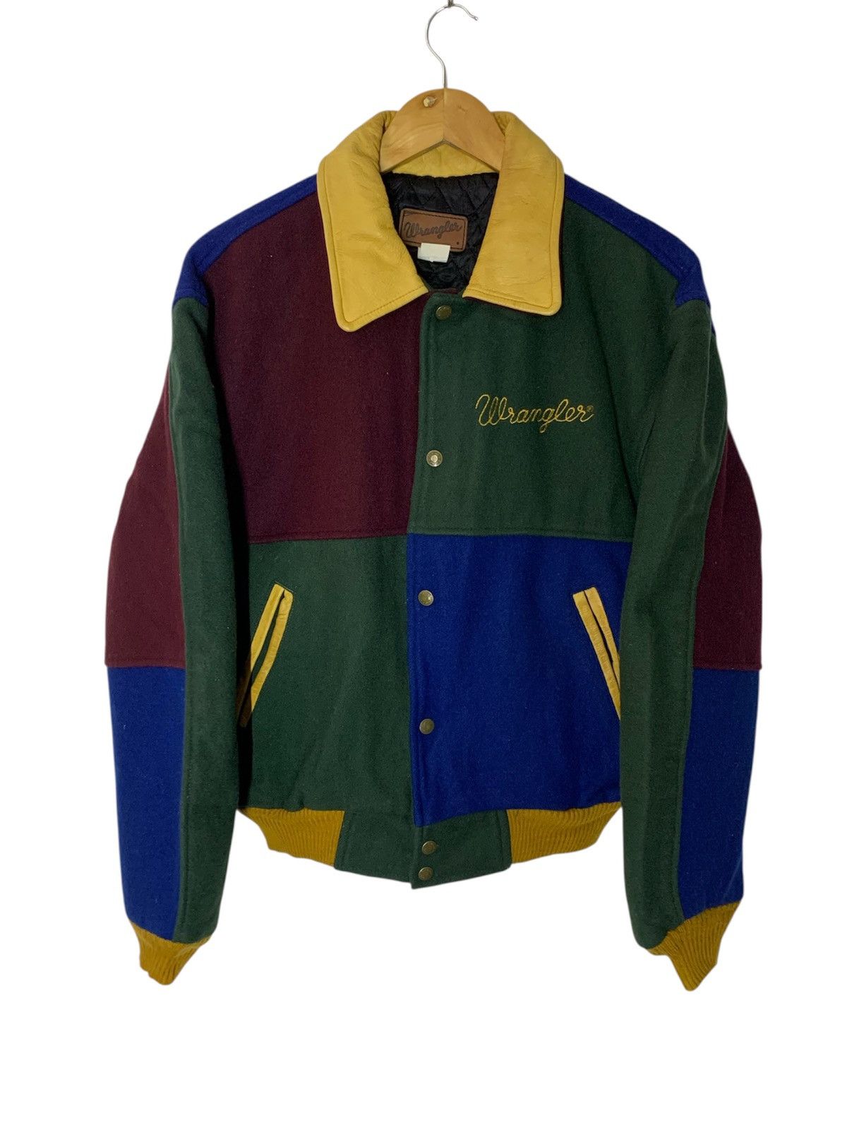Wrangler Vintage Wrangler Varsity Wool Striking Colour Jacket Size US M / EU 48-50 / 2 - 2 Thumbnail