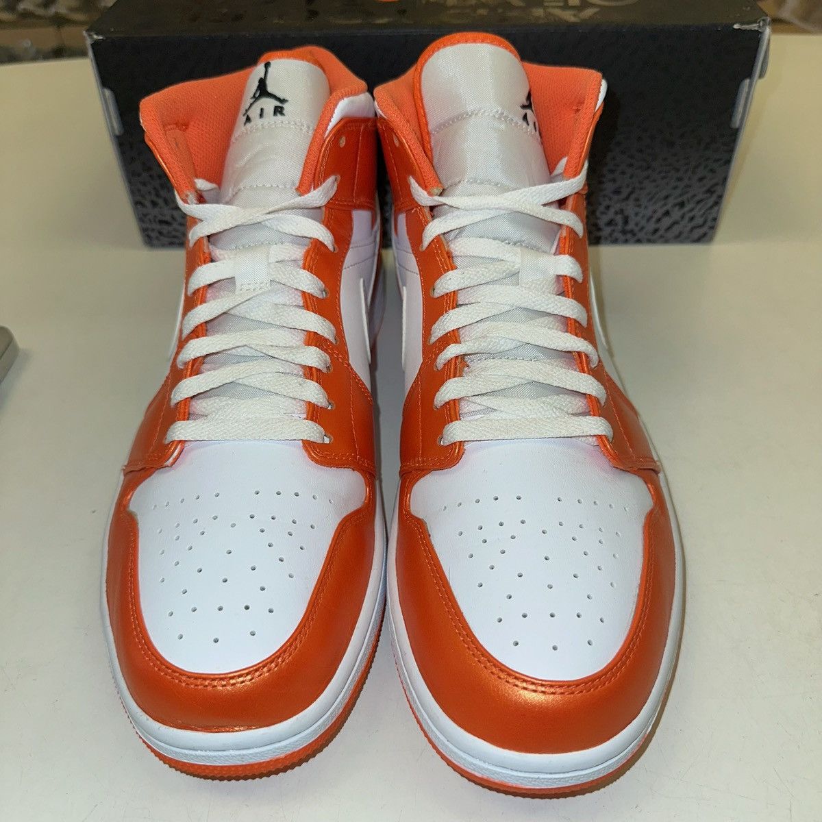Jordan Brand × Nike Size 12 - Air Jordan 1 SE Mid Electro Orange DM3531-800 Size US 12 / EU 45 - 4 Thumbnail