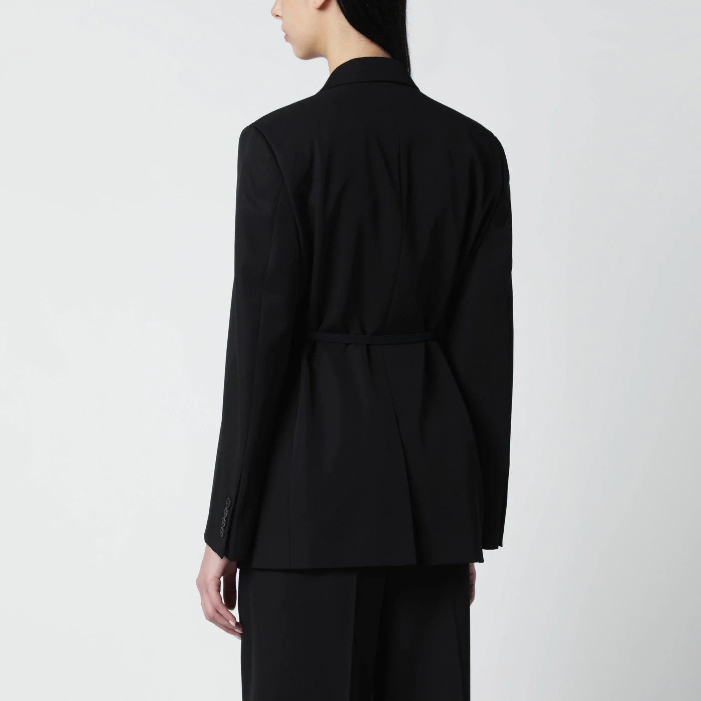 Balenciaga o1d2blof0426 Jacket With Side Tie in Black Size XS / US 0-2 / IT 36-38 - 3 Thumbnail