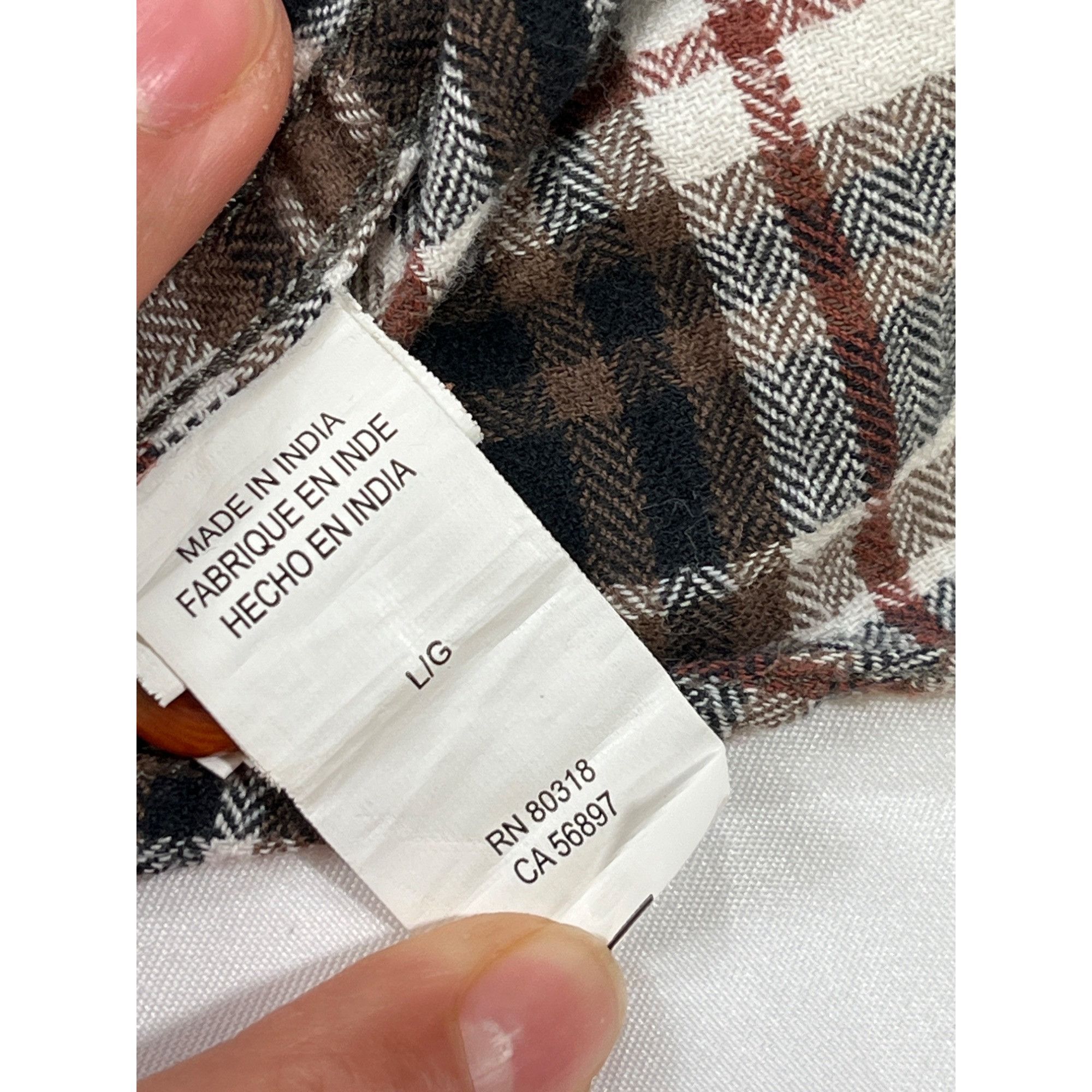 Lucky Brand Lucky Brand SKU 7631 Mens Plaid Button Up Long Sleeve Shirt Size US L / EU 52-54 / 3 - 12 Thumbnail