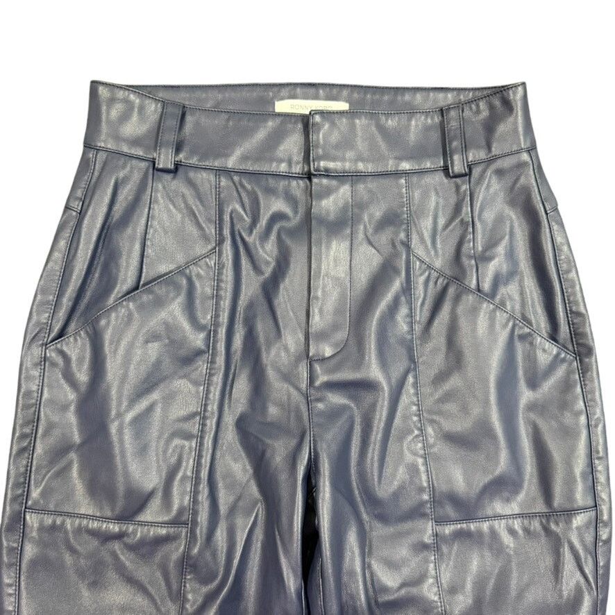 Ronny Kobo Ronny Kobo X RTR Blue Faux Leather Pants in Blue, Size US 2 Size 26" / US 2 / IT 38 - 9 Thumbnail