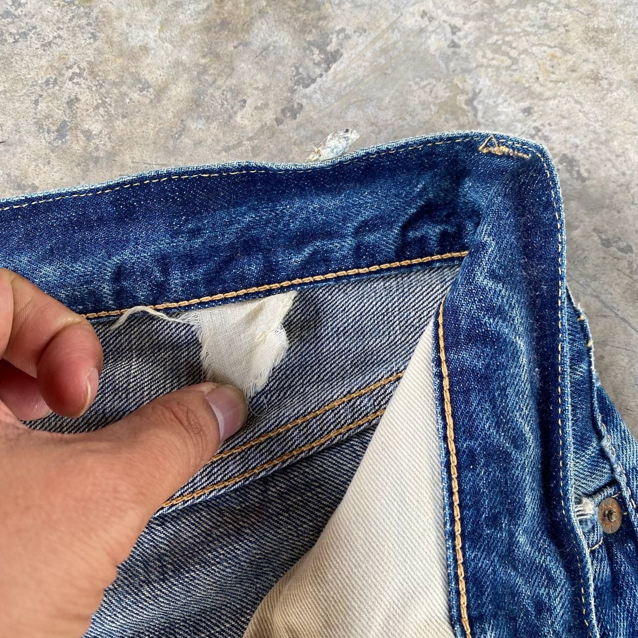 Sugar Cane Vintage Sugar Cane Lot 902 Selvedge Grunge Frayed StarPrint Size US 31 - 13 Thumbnail