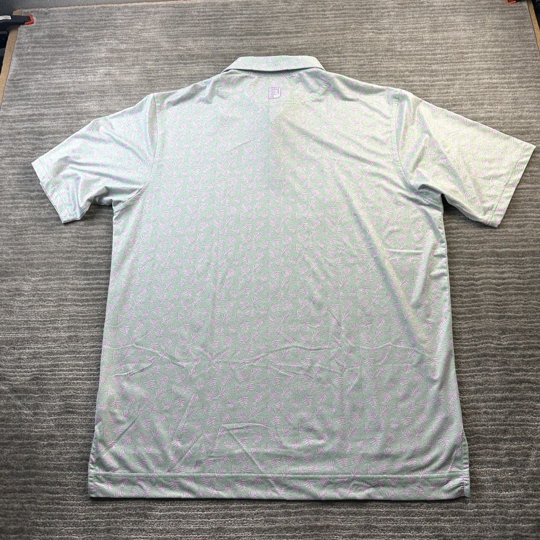 Footjoy Footjoy Polo Shirt Mens XL Green All Over Print Golf Performance Shirt Size US XL / EU 56 / 4 - 3 Thumbnail