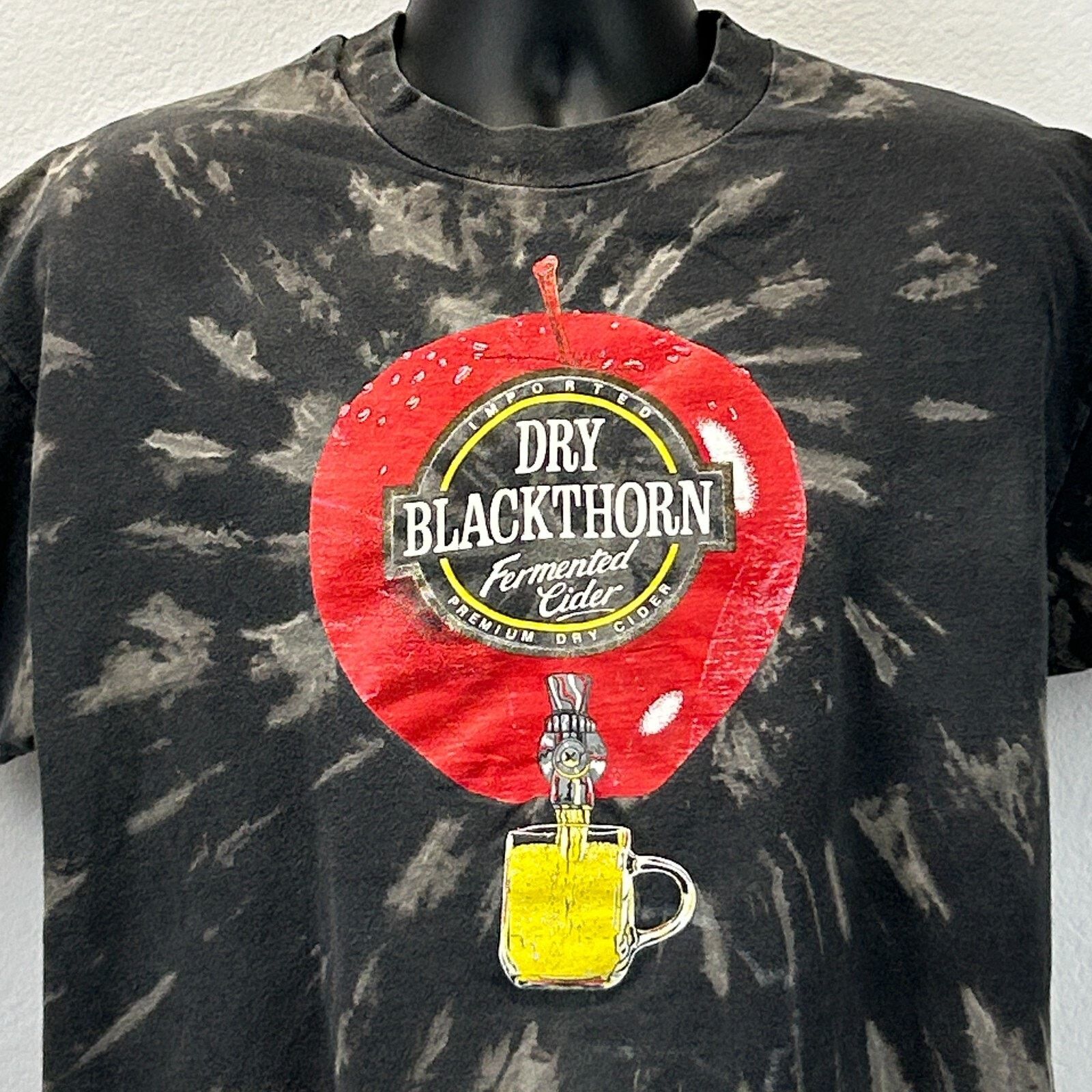 Hanes Vintage 90s Blackthorn Dry Cider T Shirt USA Black XL Size US XL / EU 56 / 4 - 7 Thumbnail