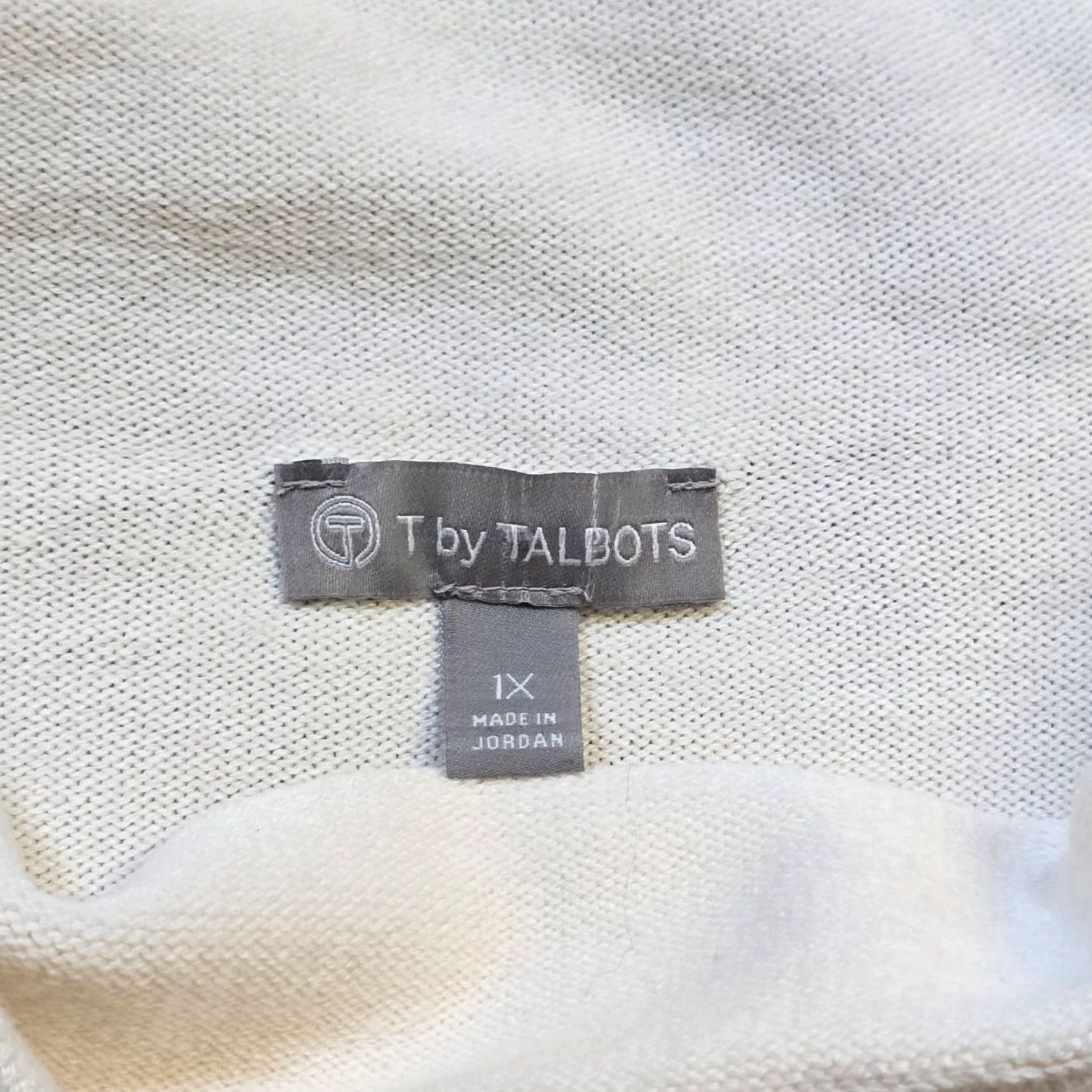 Talbots Talbots Sweater Women 1X White Pink Stripe Cowl Neck Pockets Casual Comfort Shirt Size XL / US 12-14 / IT 48-50 - 3 Thumbnail