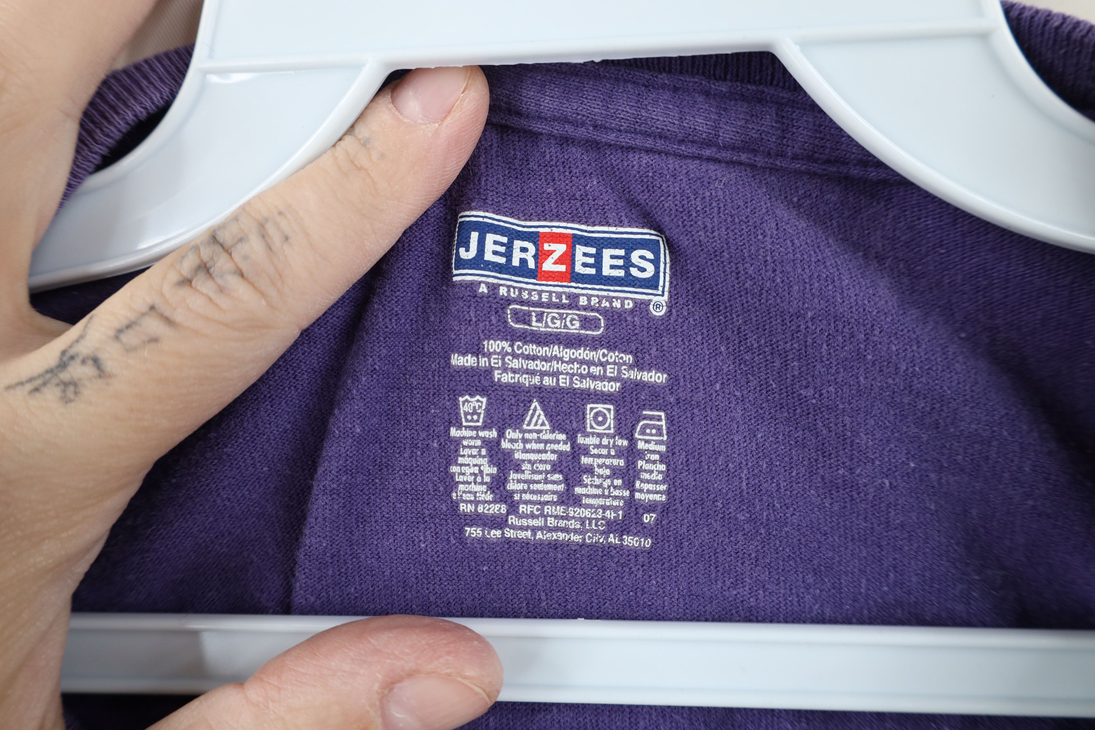 Vintage Vintage Y2K Streetwear Short Sleeve T-Shirt Purple Cotton Size US L / EU 52-54 / 3 - 4 Thumbnail
