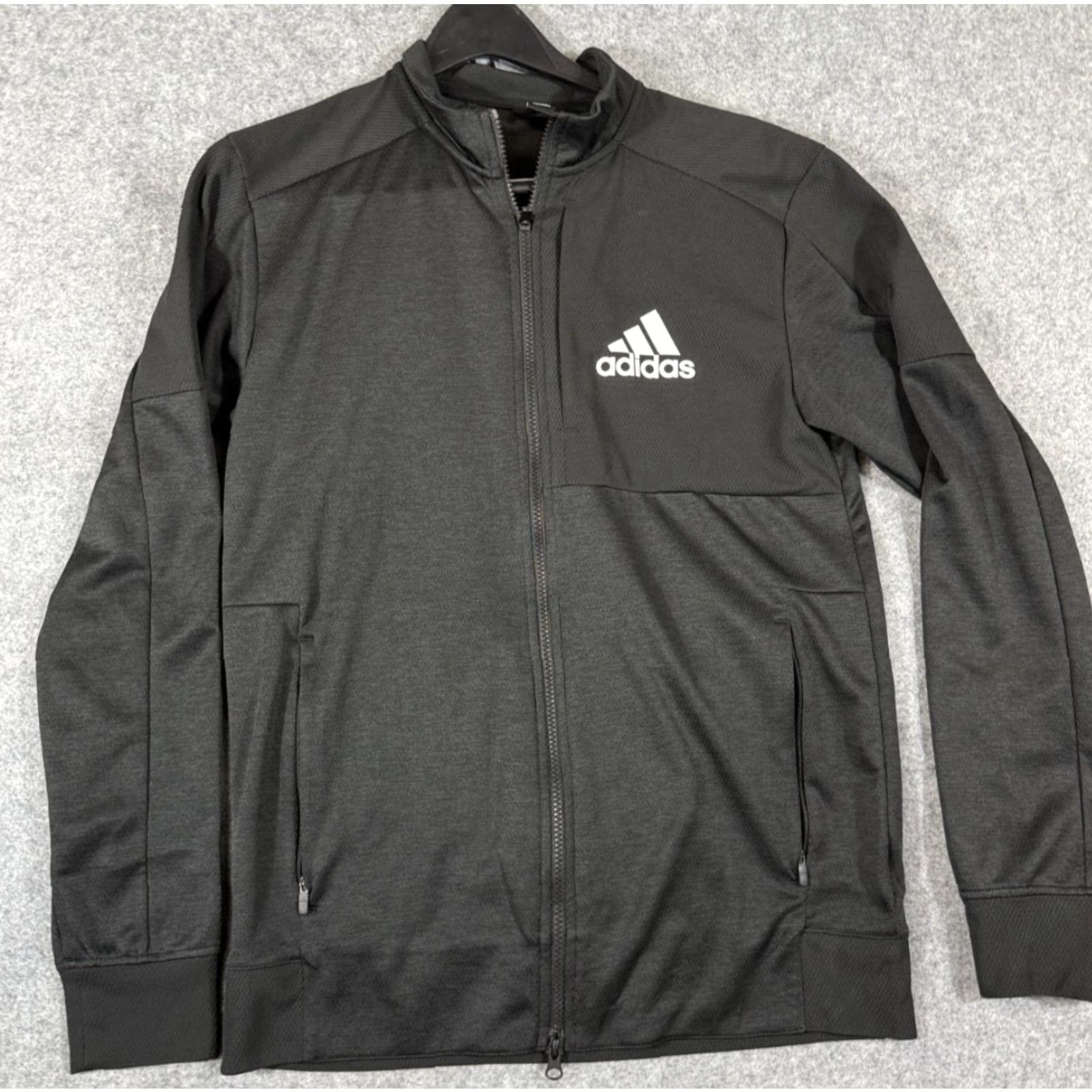 Adidas Adidas Track Jacket Mens S Black Full Zip Long Sleeve Logo Pockets Activewear Size US S / EU 44-46 / 1 - 2 Thumbnail